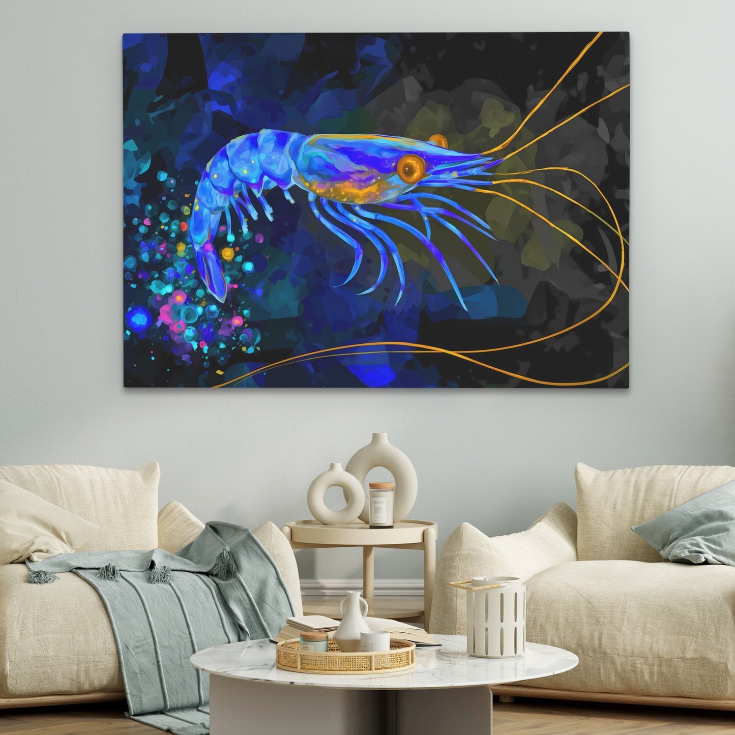 Bioluminescent Shrimp Rising
