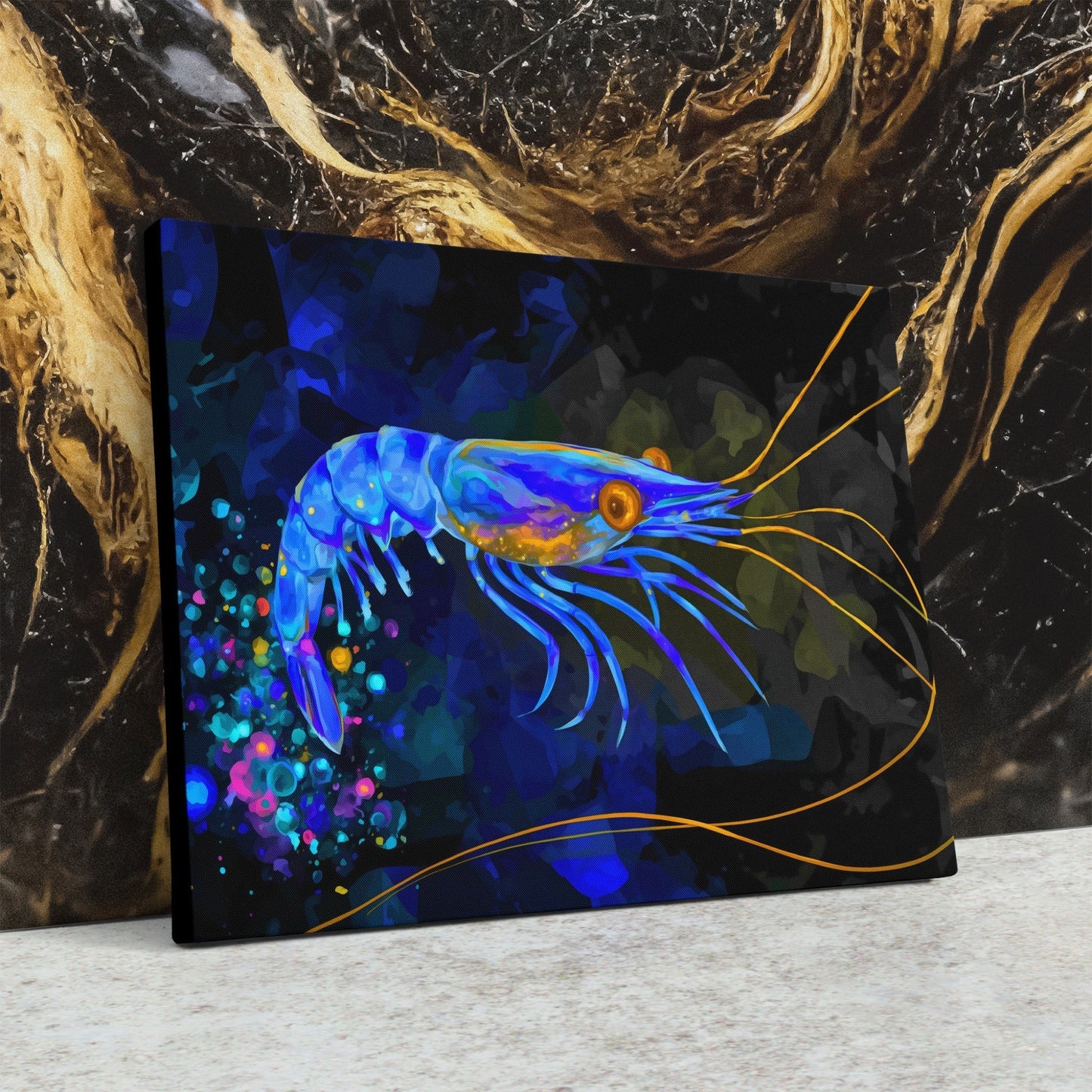 Bioluminescent Shrimp Rising