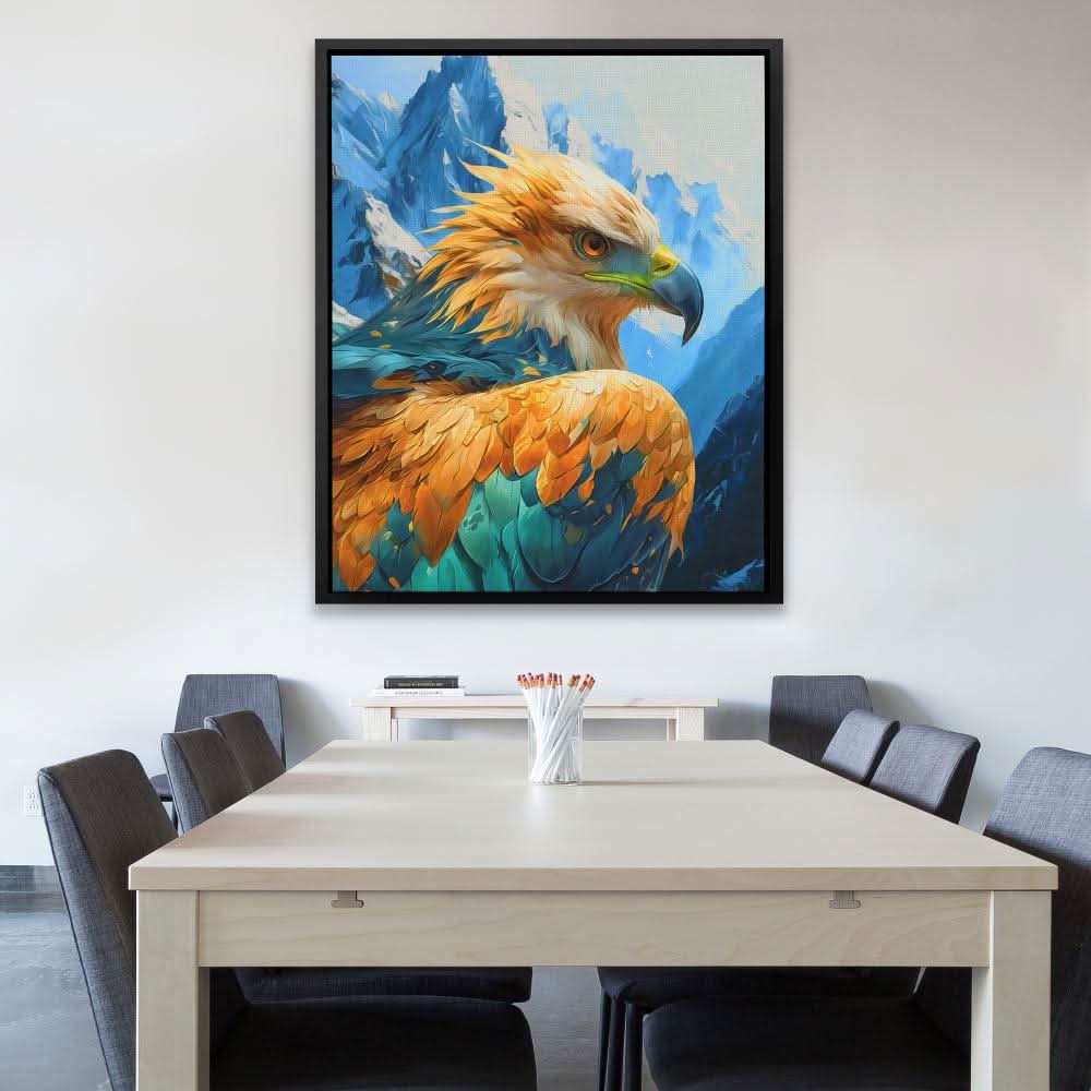 Bird of Prey - Bird Wall Art in Black Frame