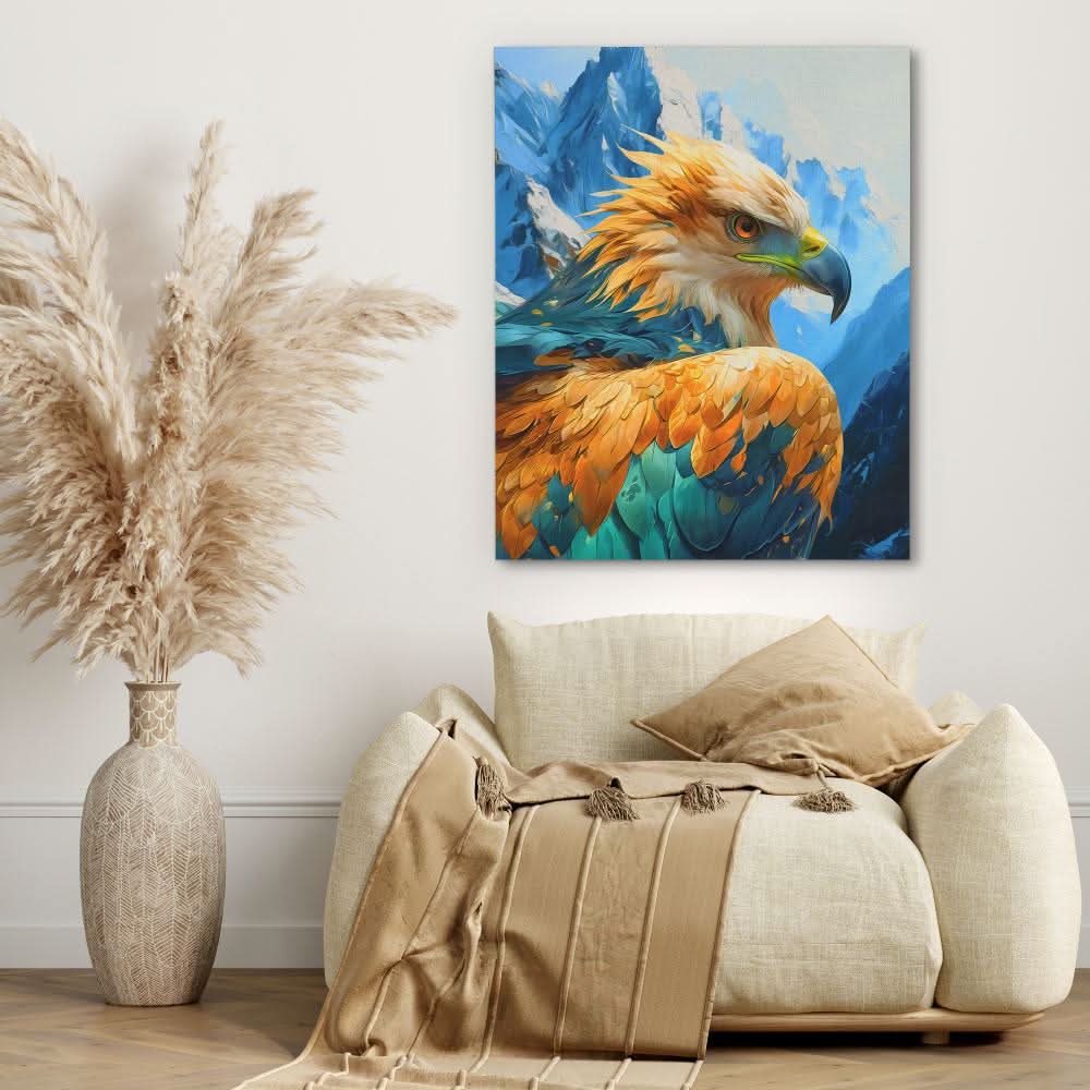 Bird of Prey - Wall Art in Black Frame