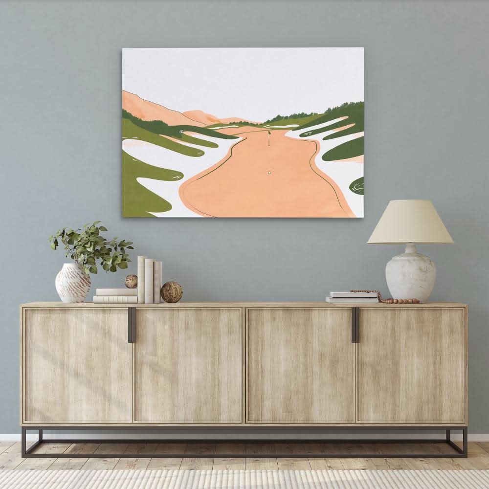 Birdie Putt - Large Minimalist Canvas Print