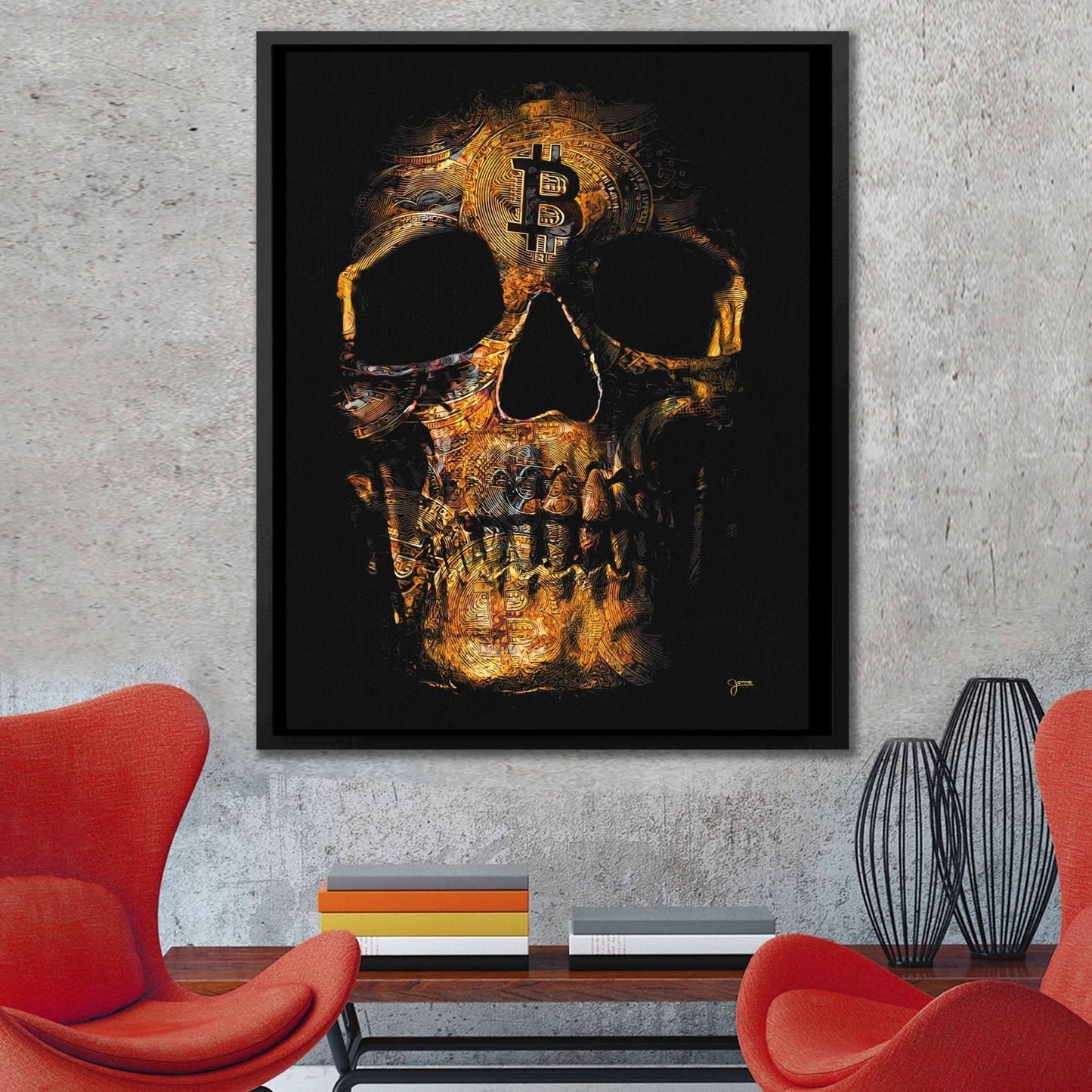Bitcoin Skull - Wall Art Print
