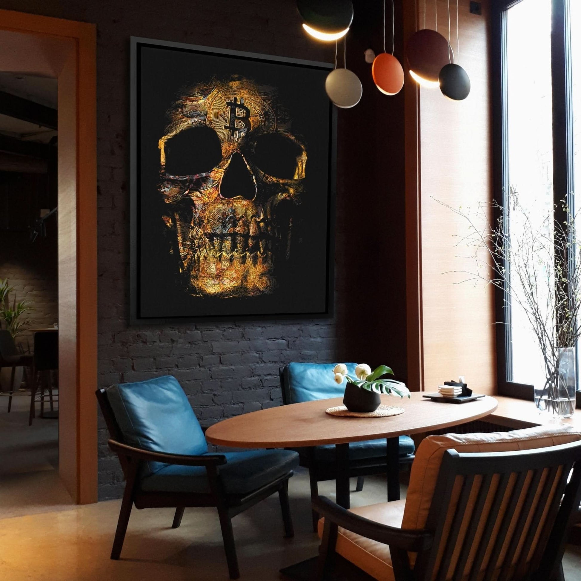Bitcoin Skull - Crypto Canvas Print
