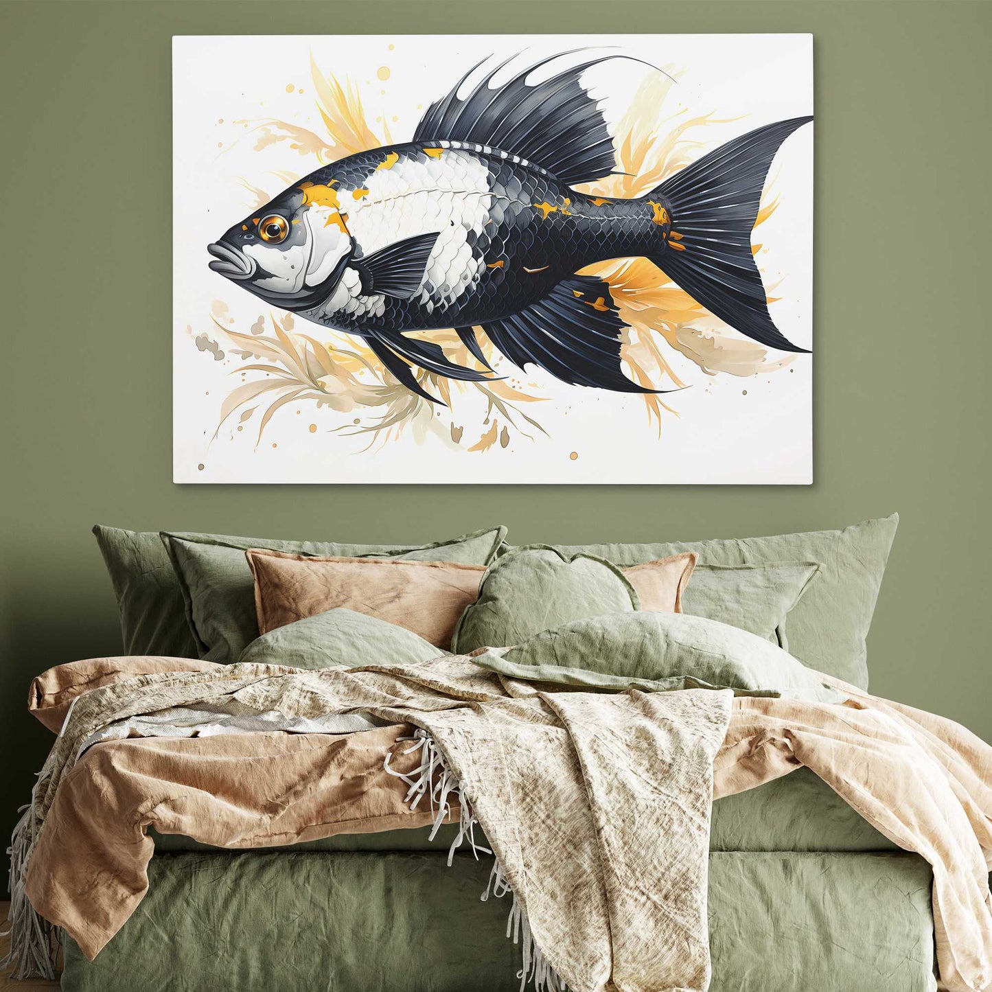 Black and Gold Fantasia - Black Gold and White Art