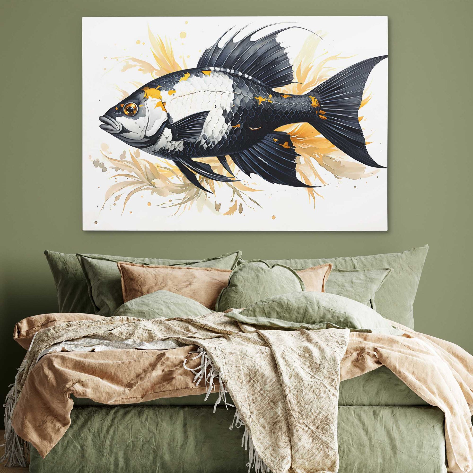 Black and Gold Fantasia - Black Gold and White Art