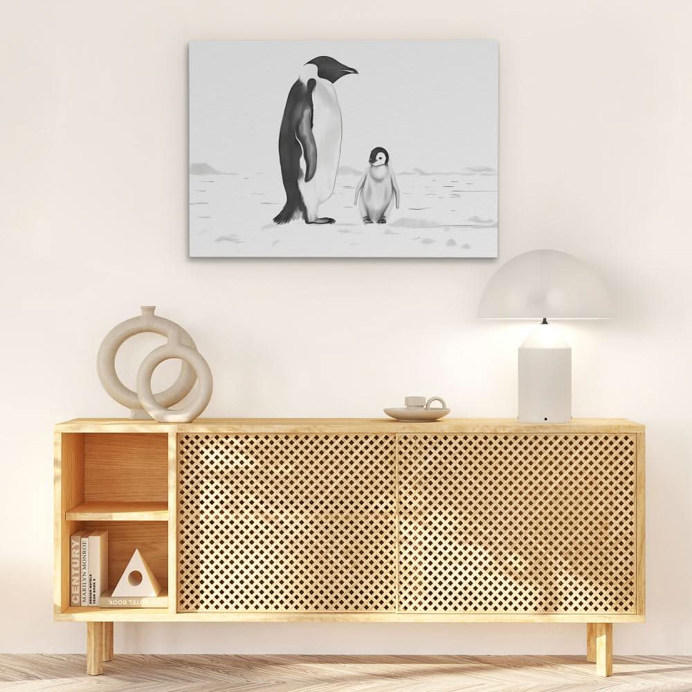 Black and White Penguins - Animals Art