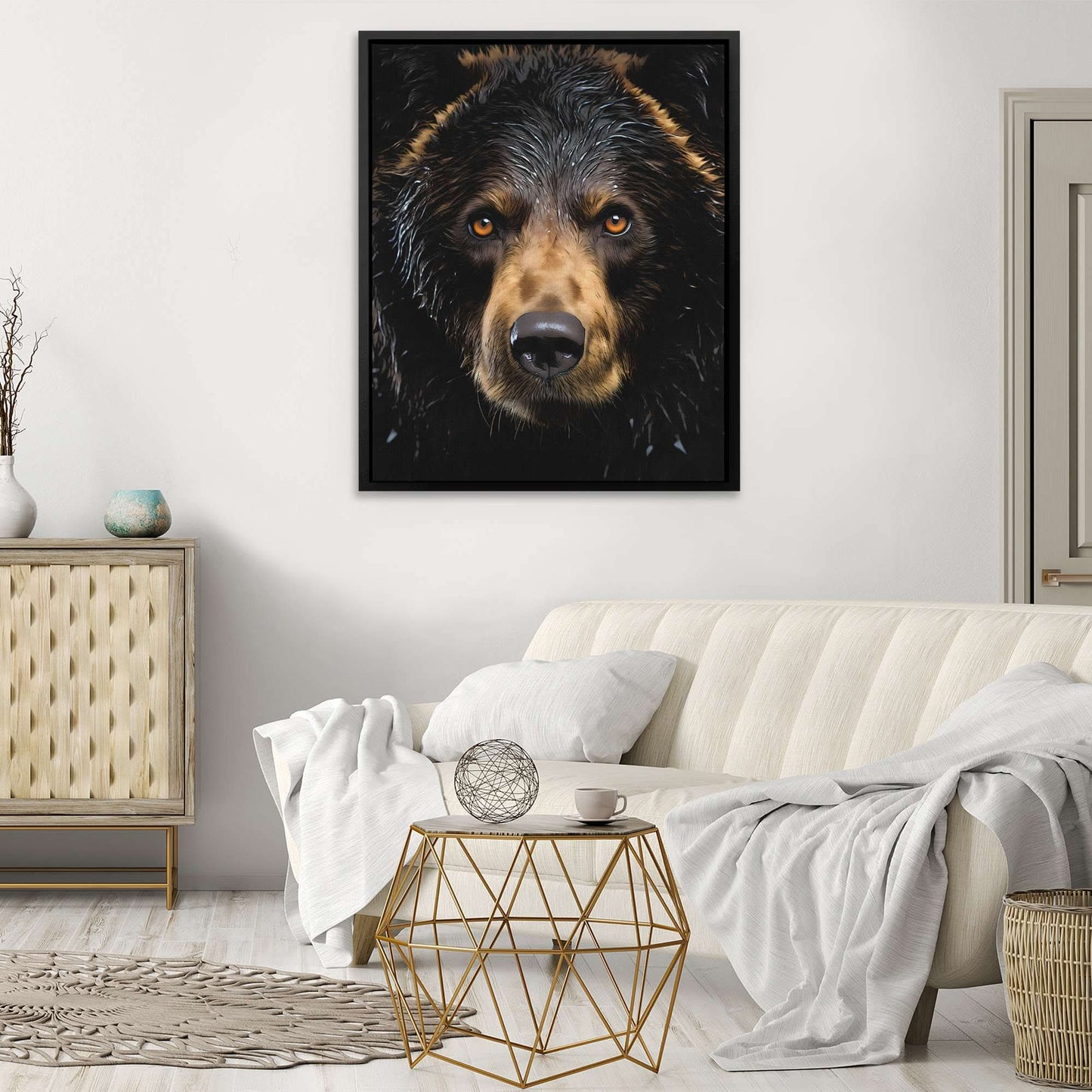 Black Bear - Large Canvas Print