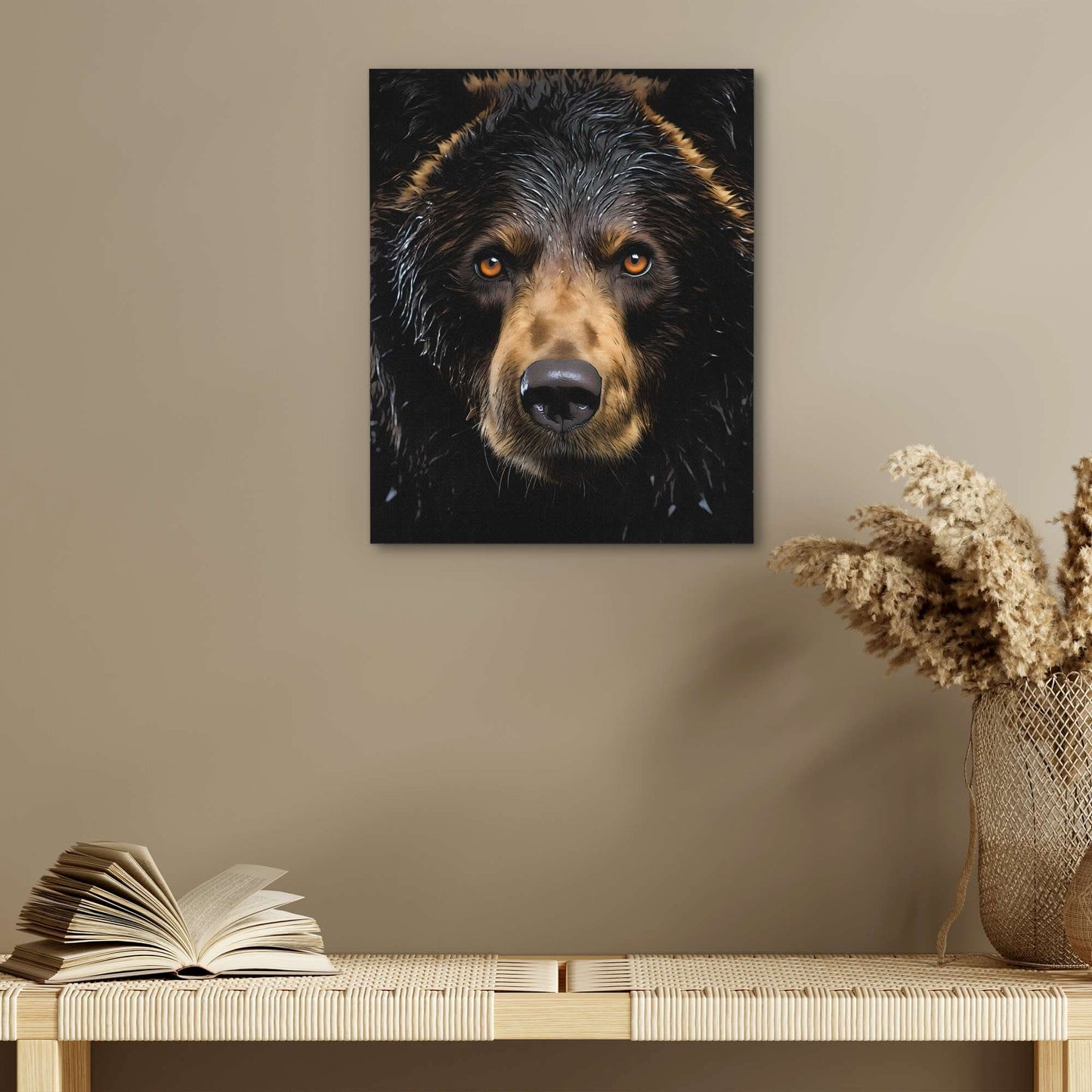 Black Bear - Wall Art in Black Frame