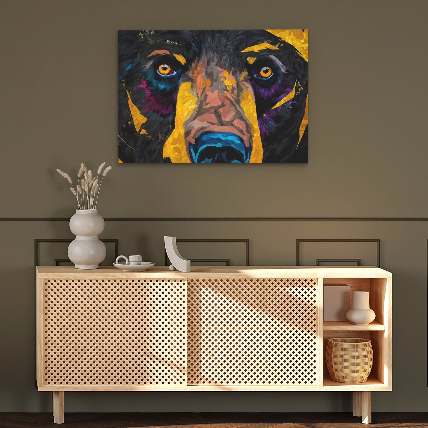 Black Bear Stare - Luxury Wall Art