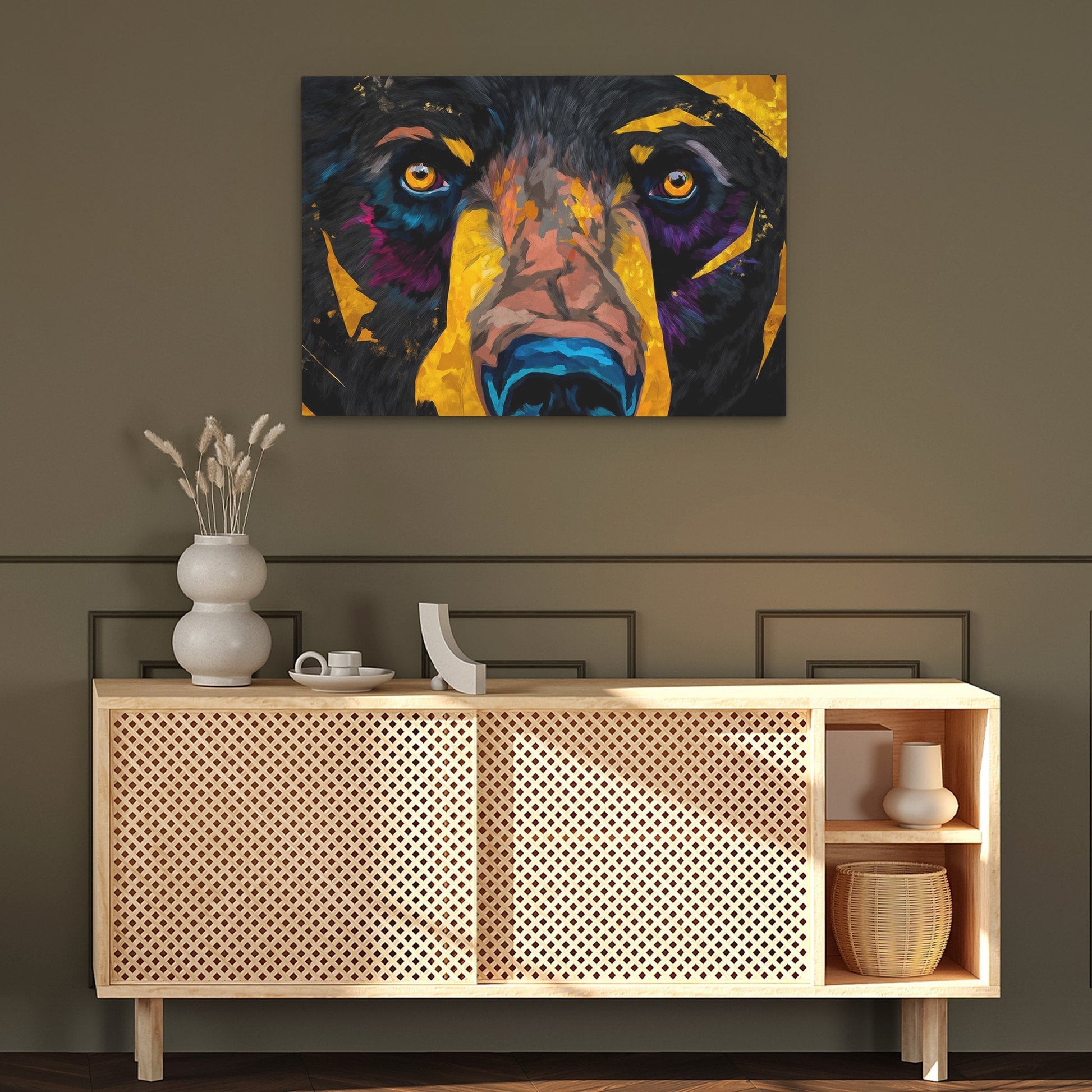 Black Bear Stare - Luxury Wall Art