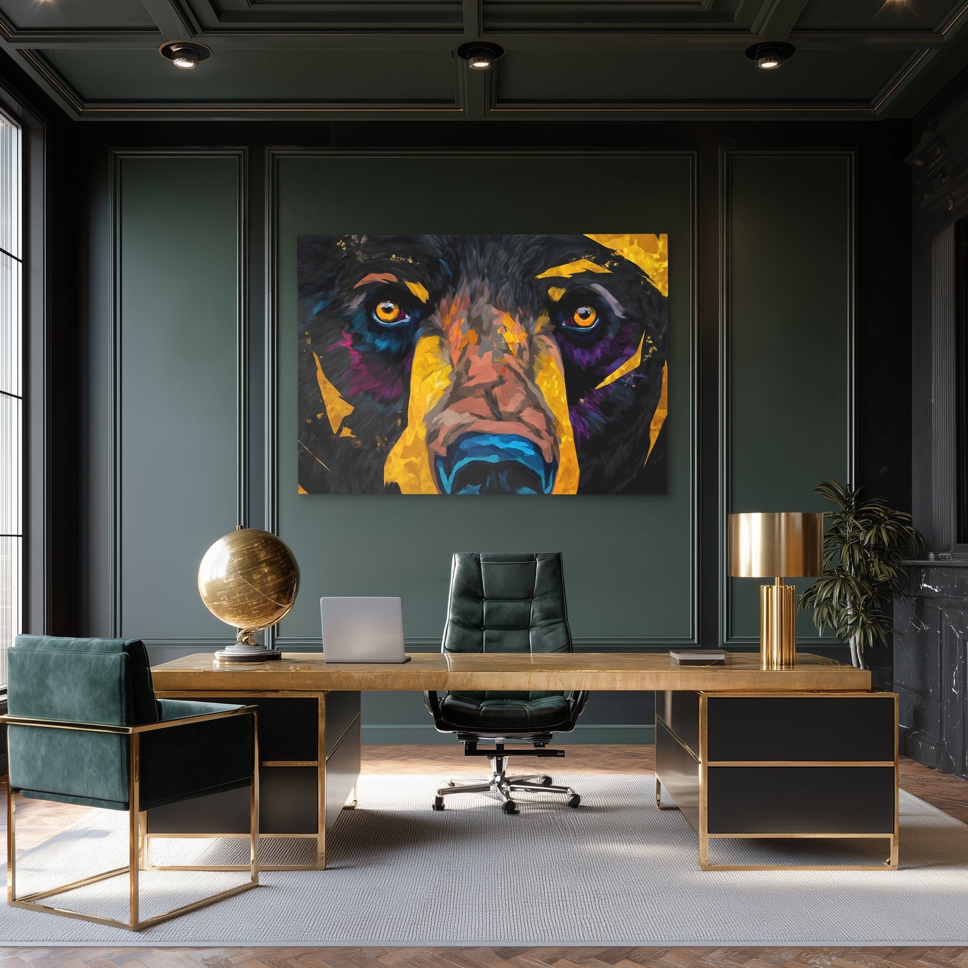 Black Bear Stare - Luxury Wall Art