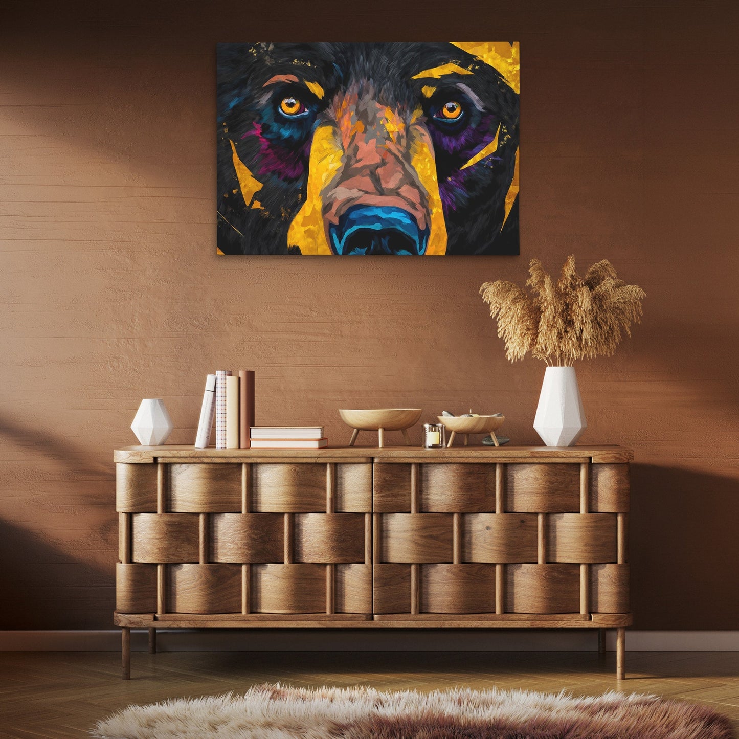 Black Bear Stare - Luxury Wall Art