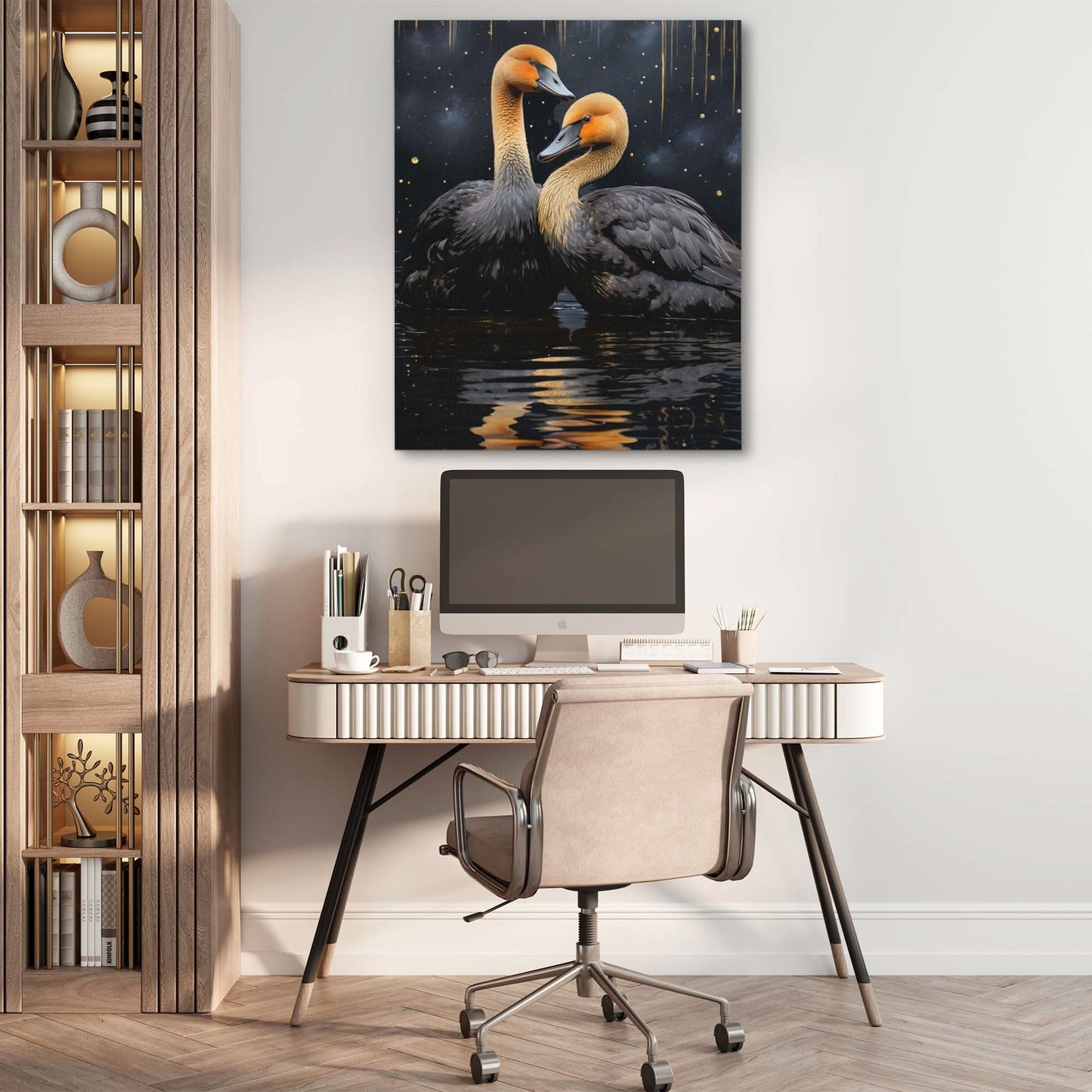 Black Brilliance - Bird Wall Art in Black Frame