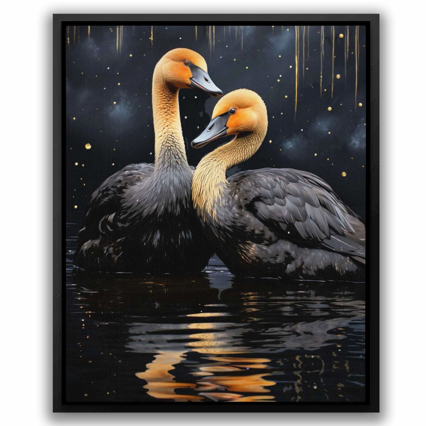 Black Brilliance - Animals Canvas Wall Art