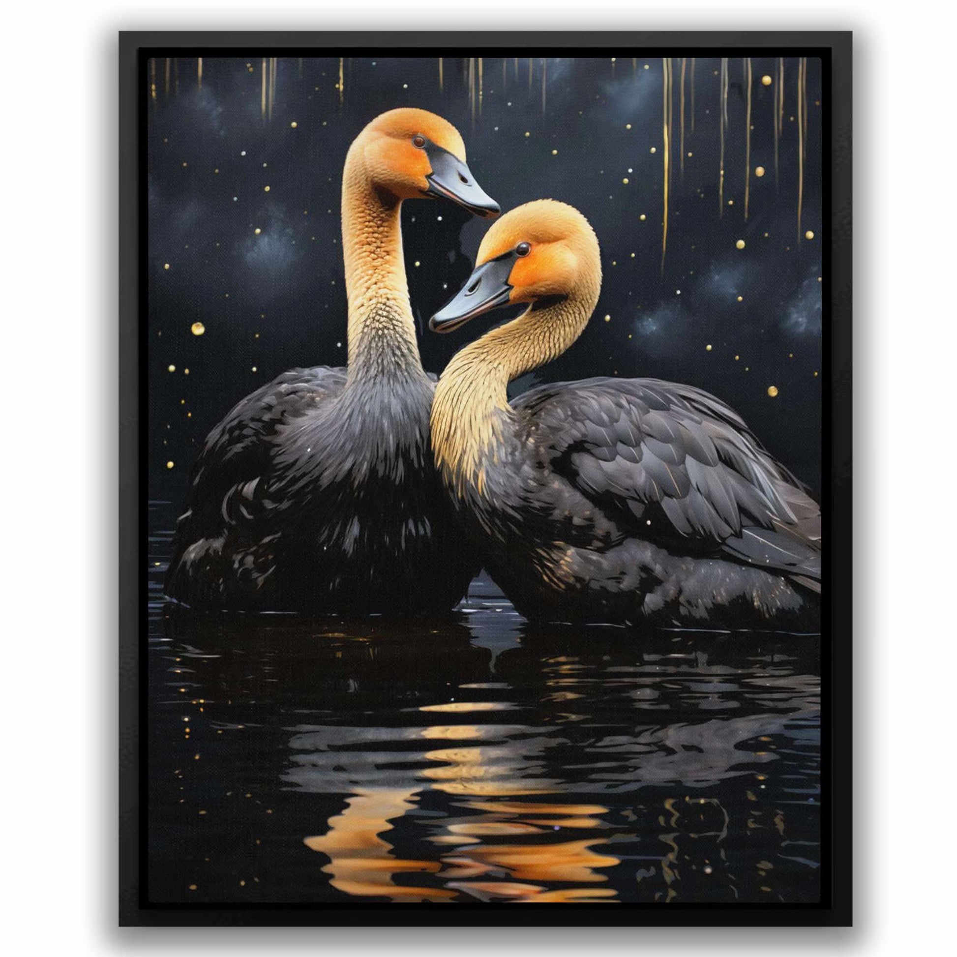 Black Brilliance - Animals Canvas Wall Art