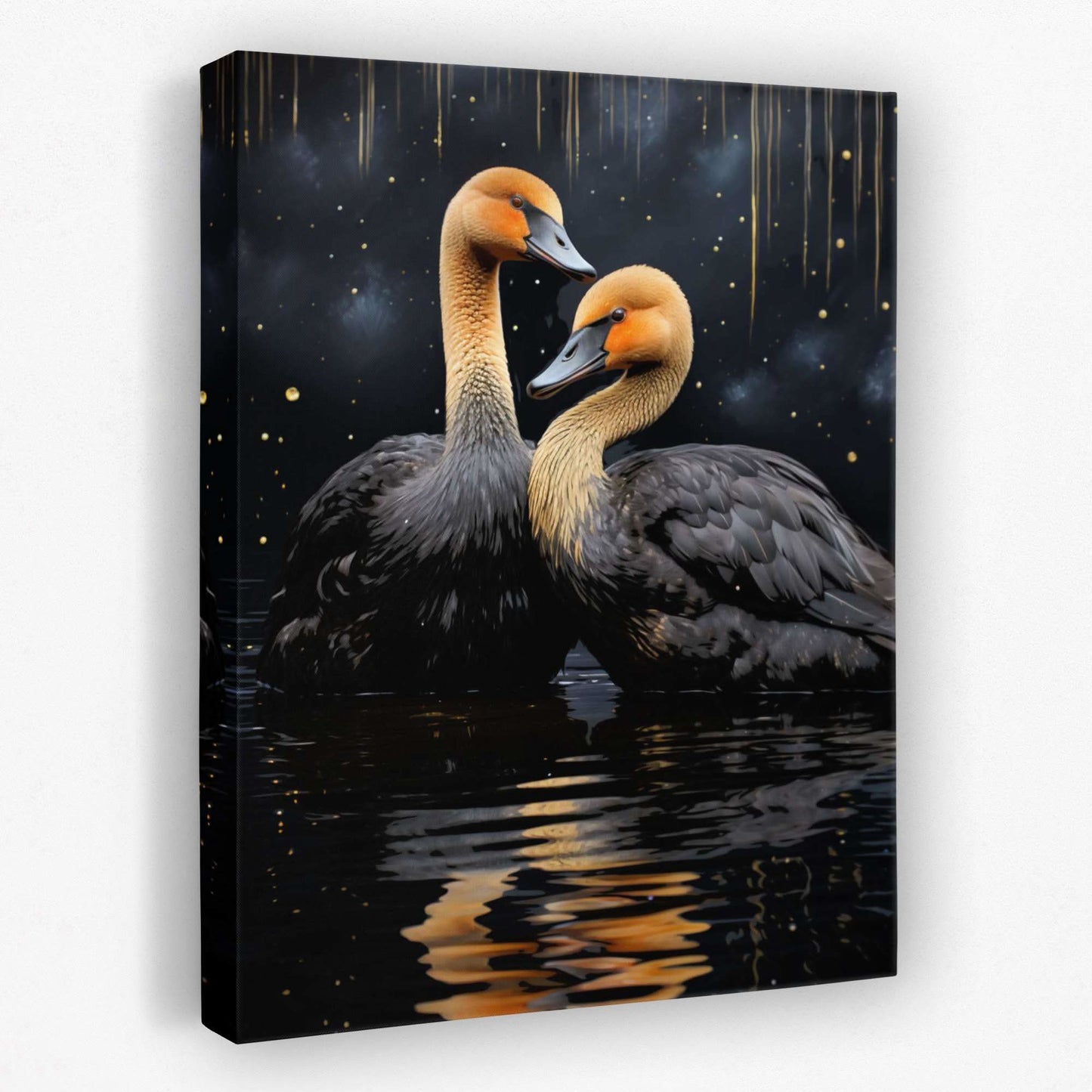 Black Brilliance - Black and Gold Canvas Wall Art