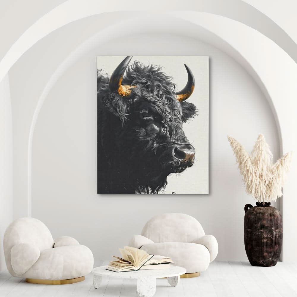 Black Bull - Framed Art Print