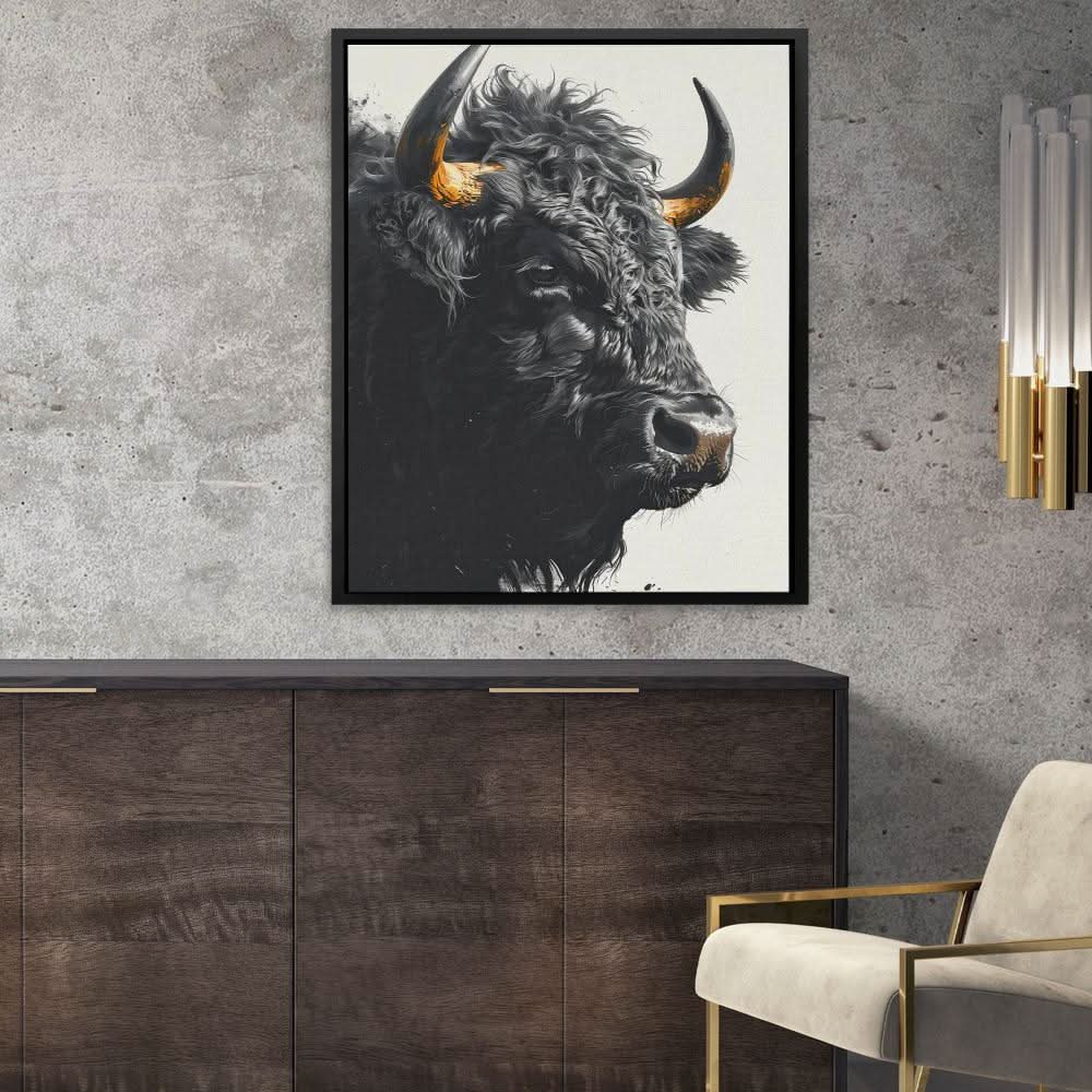 Black Bull - Animals Art