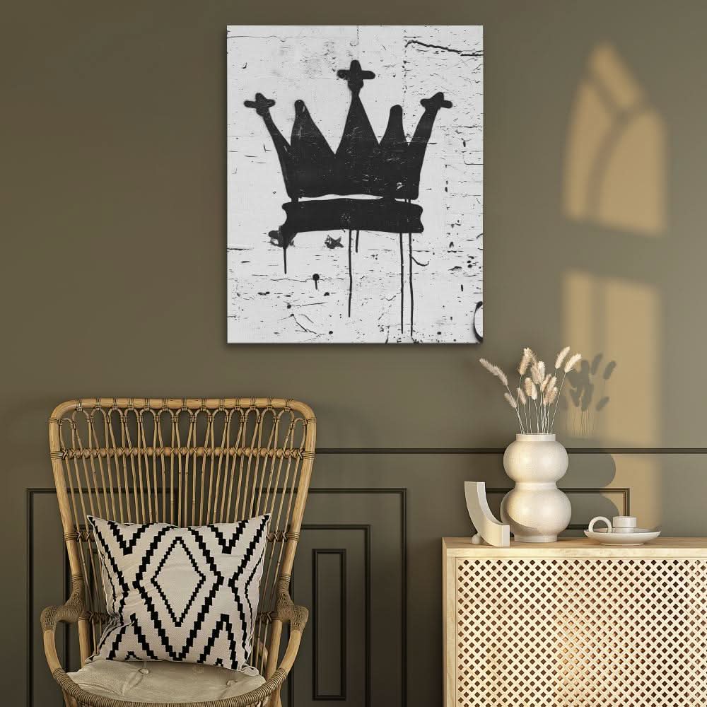 Black Crown - Wall Art in Black Frame