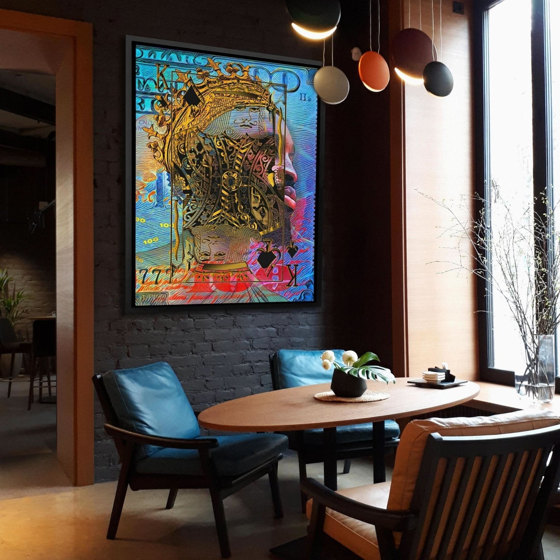 Black King of Spades - Pop Art Canvas Wall Art