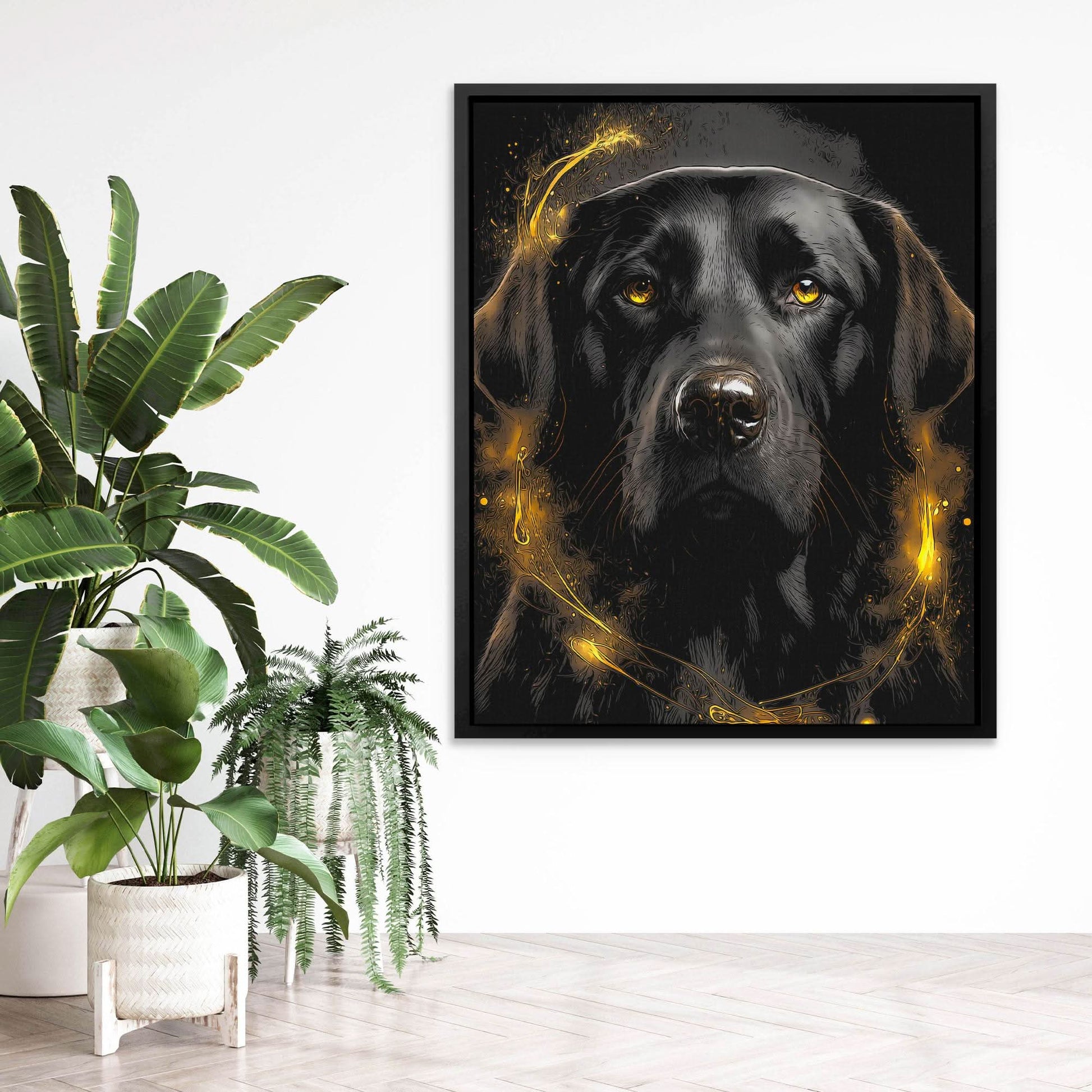 Black Lab - Oversized Animals Canvas Wall Art