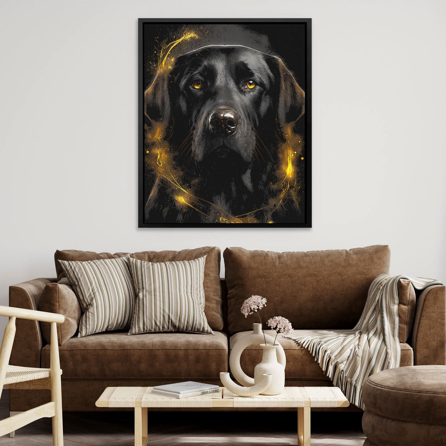 Black Lab - Black Dog Canvas Print