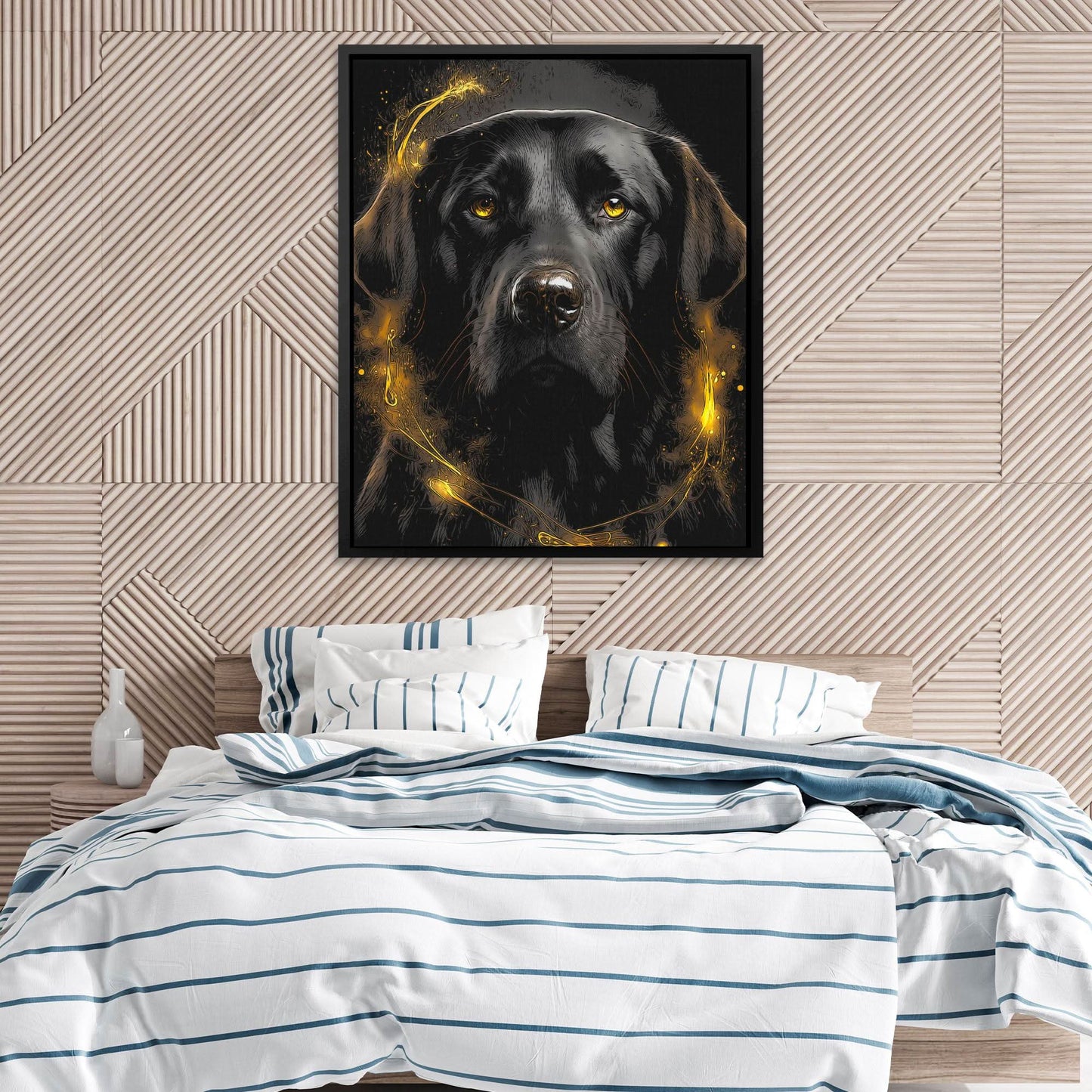 Black Lab - Wall Art in Black Frame