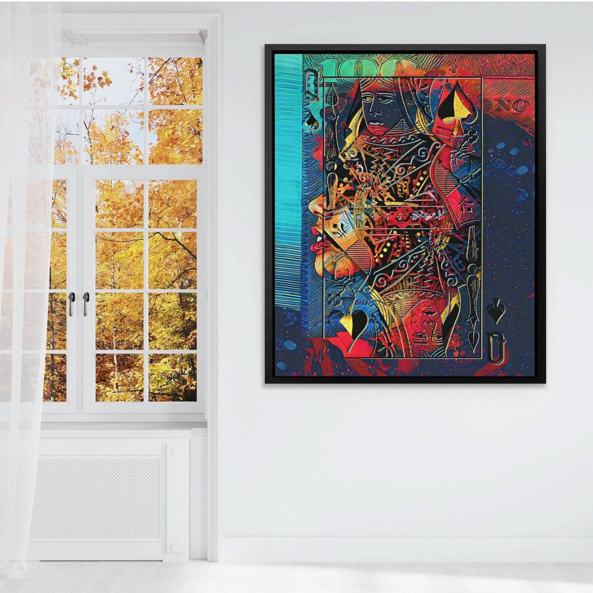 Black Queen of Spades - Oversized African American Canvas Wall Art