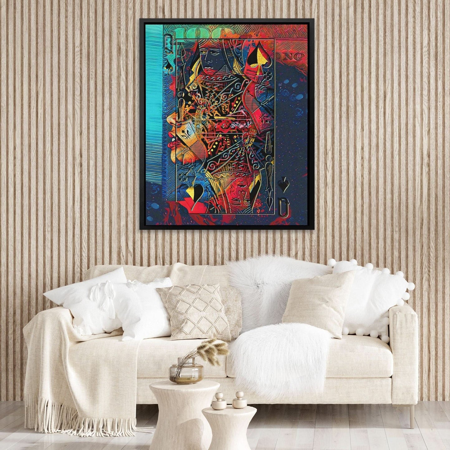 Black Queen of Spades - Pop Art Wall Art Print