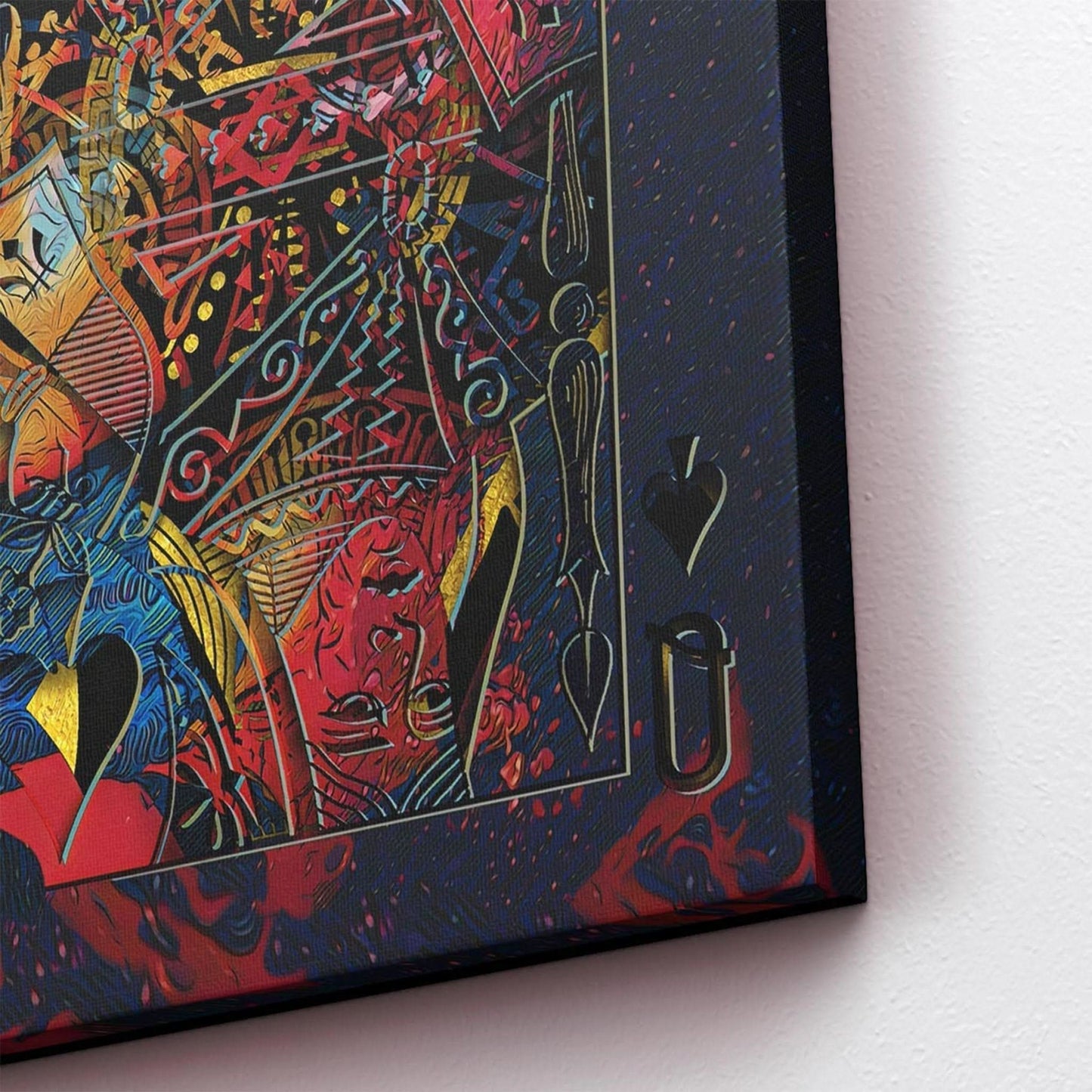 Black Queen of Spades - Female Wall Art in Black Frame