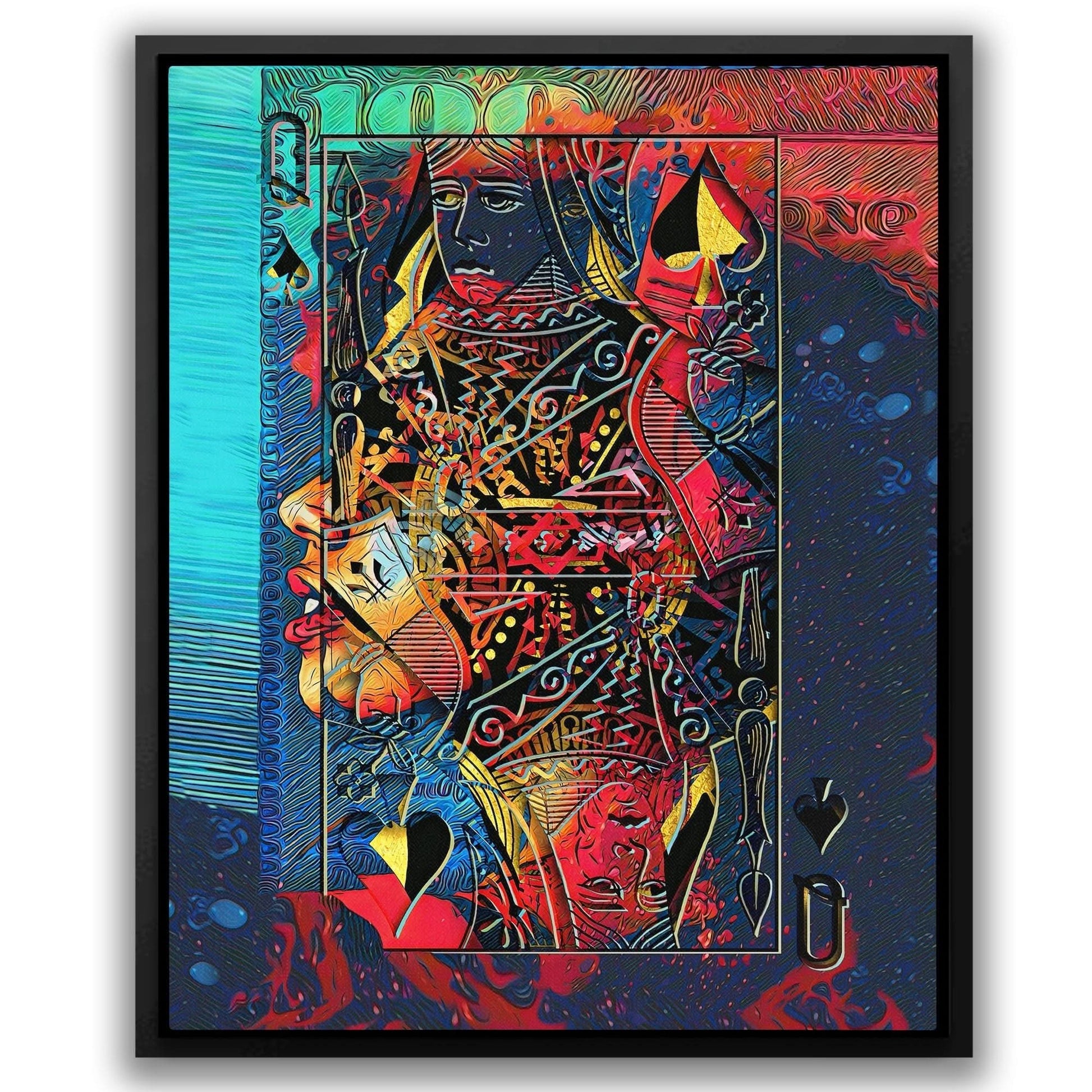 Black Queen of Spades - African American Canvas Wall Art