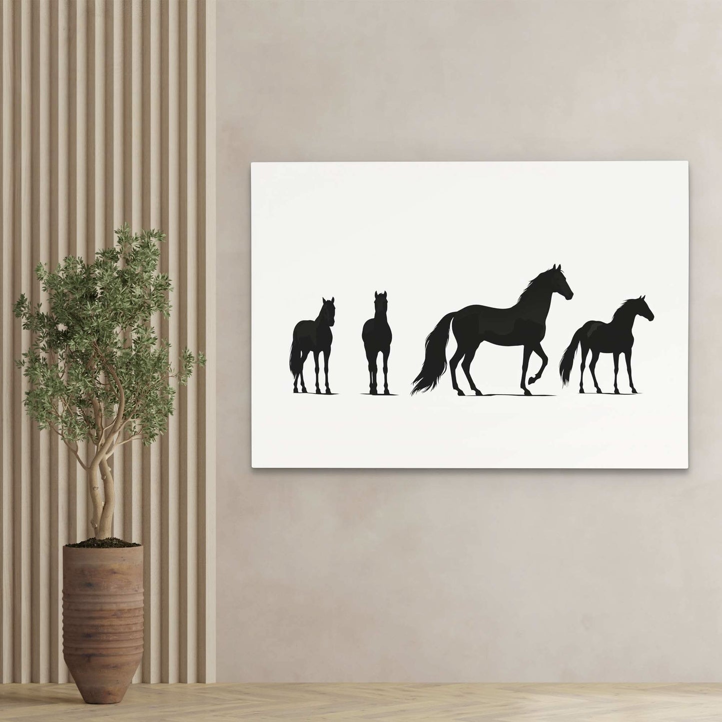 Black Stallions - Animals Art for Bedroom