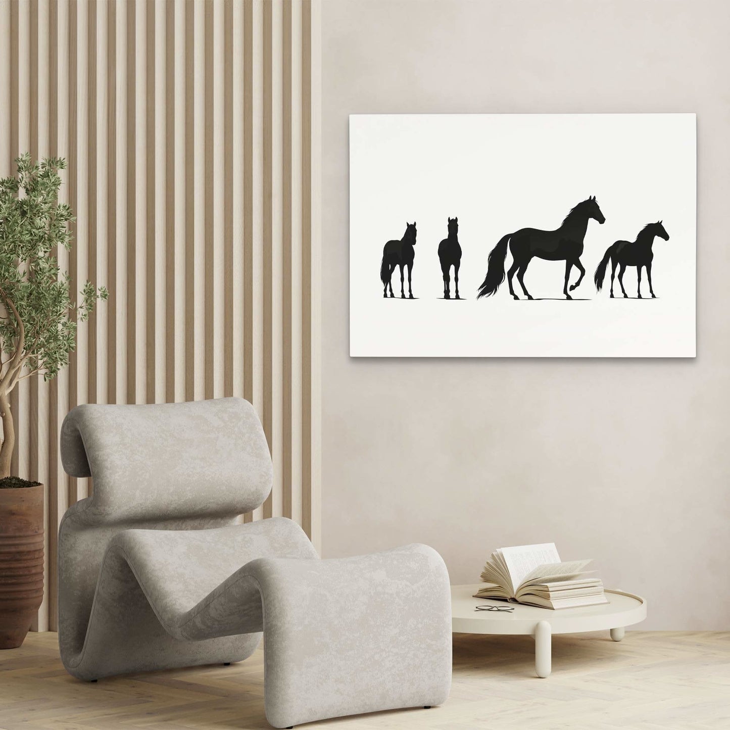 Black Stallions - Wall Art for Bedroom