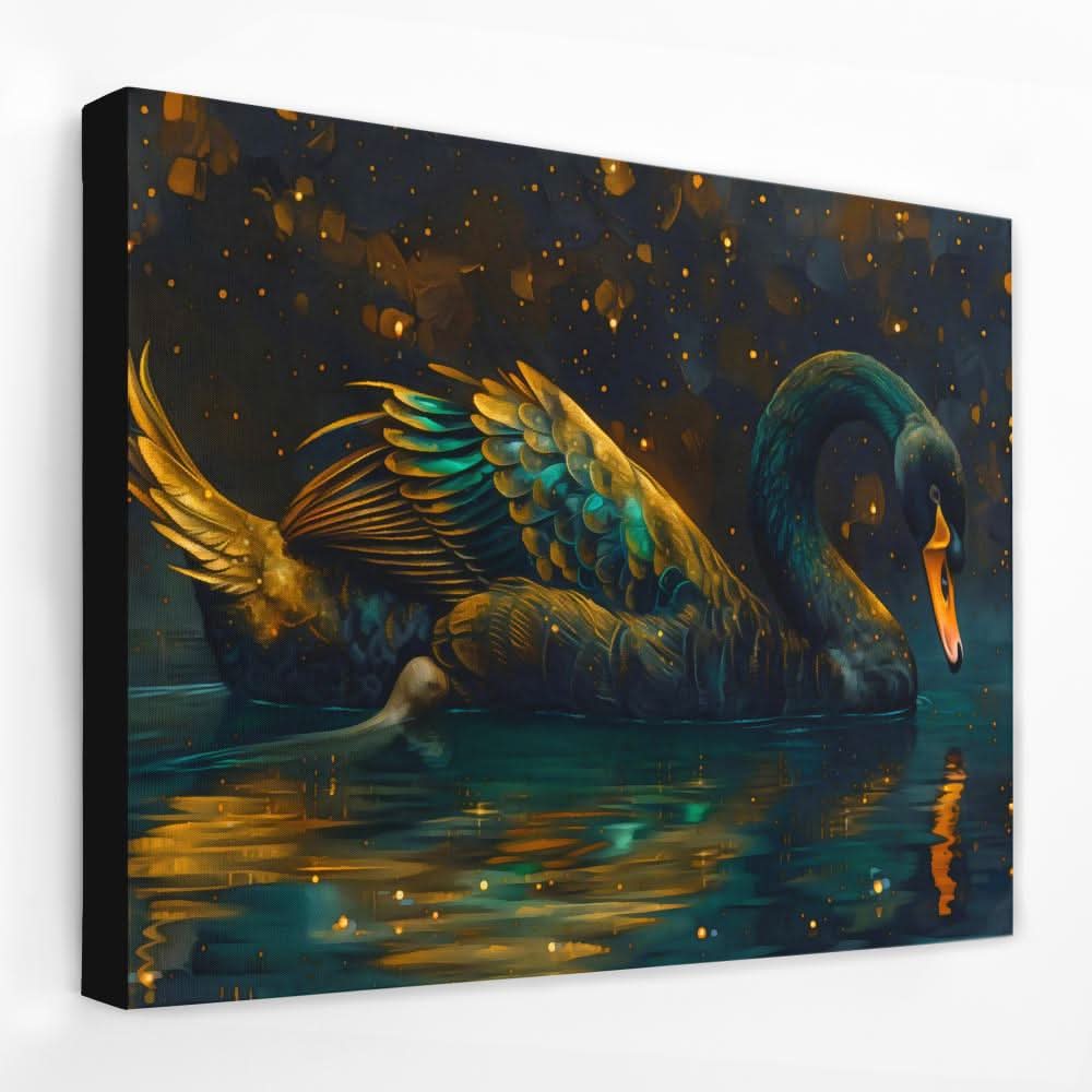 Black Swan - Bird Canvas Wall Art