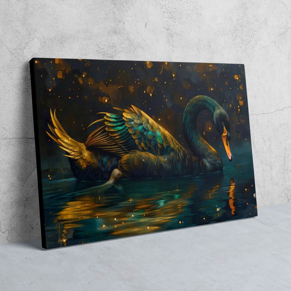 Black Swan - Wall Art in Black Frame