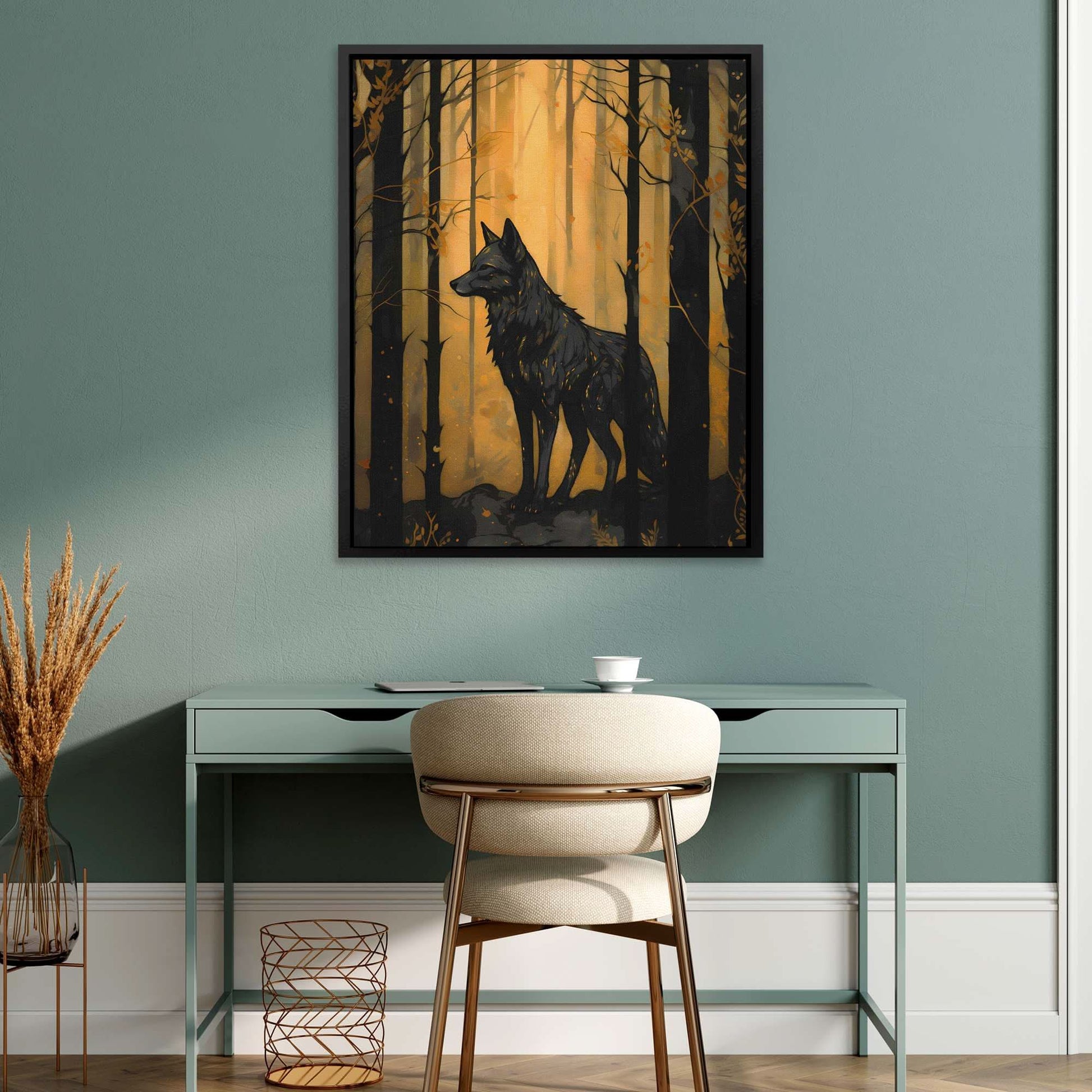 Black Wolf's Den - Animals Art