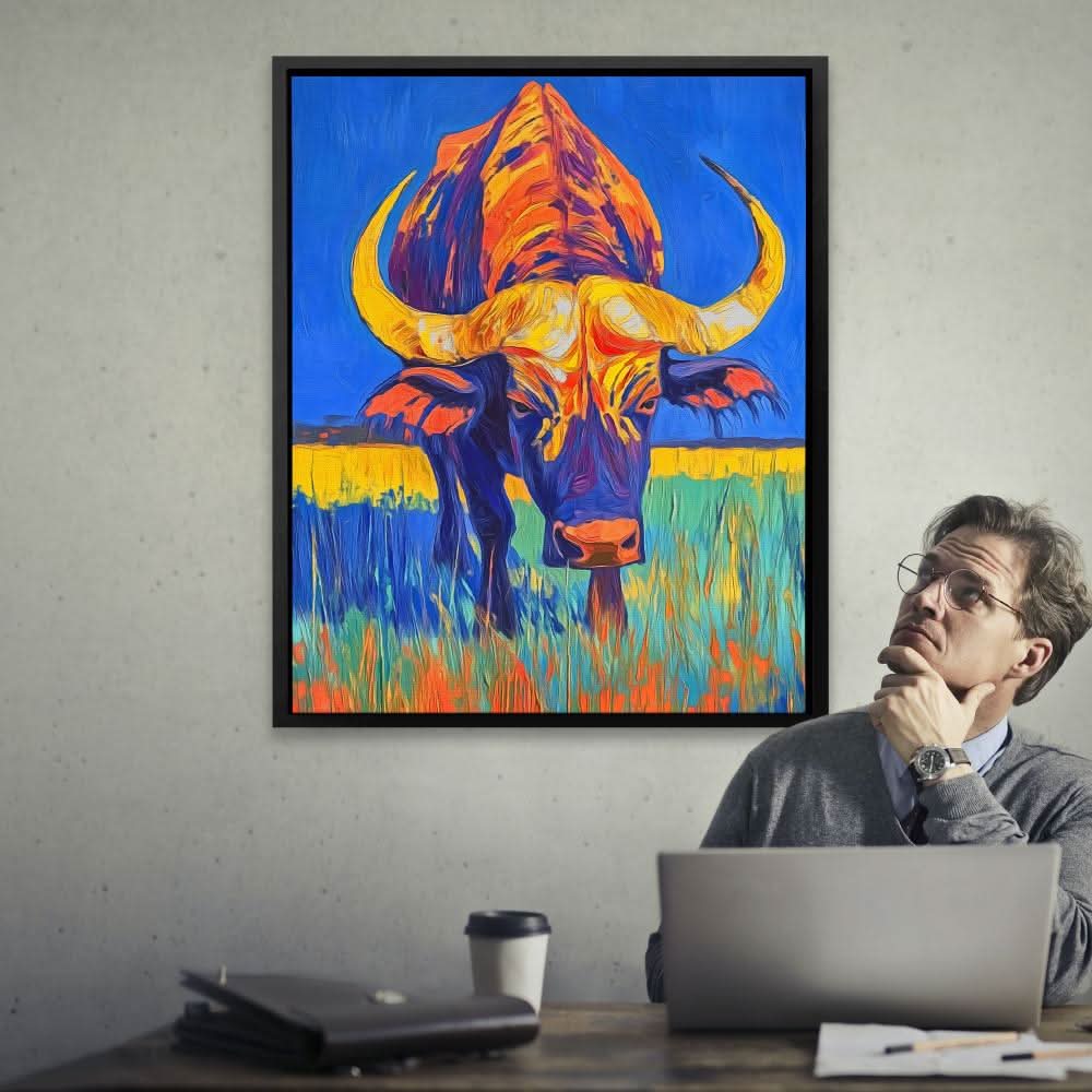 Blaze of the Prairie - Animals Art for Home Office