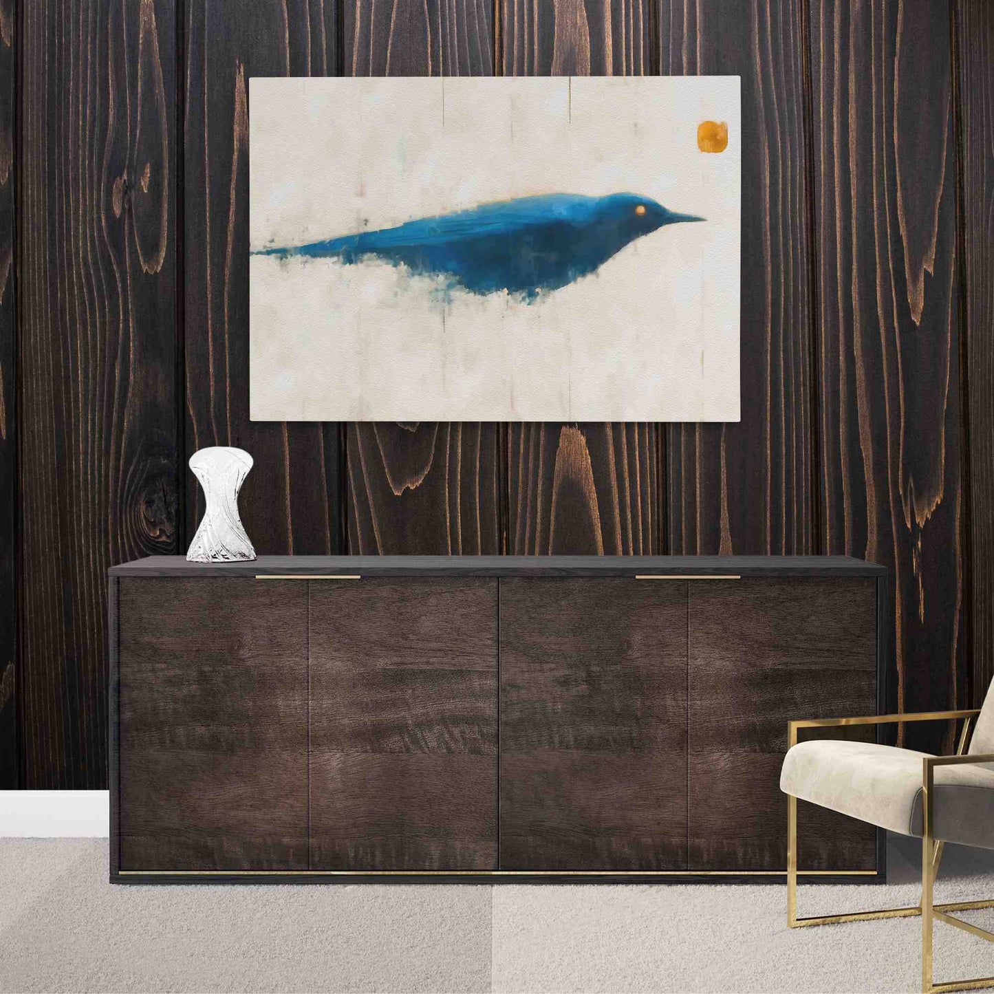 Blazing Blue - Bird Art
