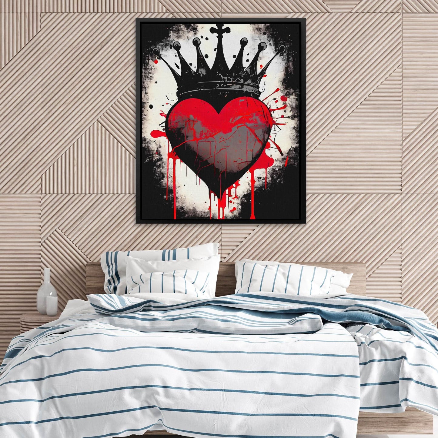 Bleeding Crown - Pop Art Wall Art in Black Frame