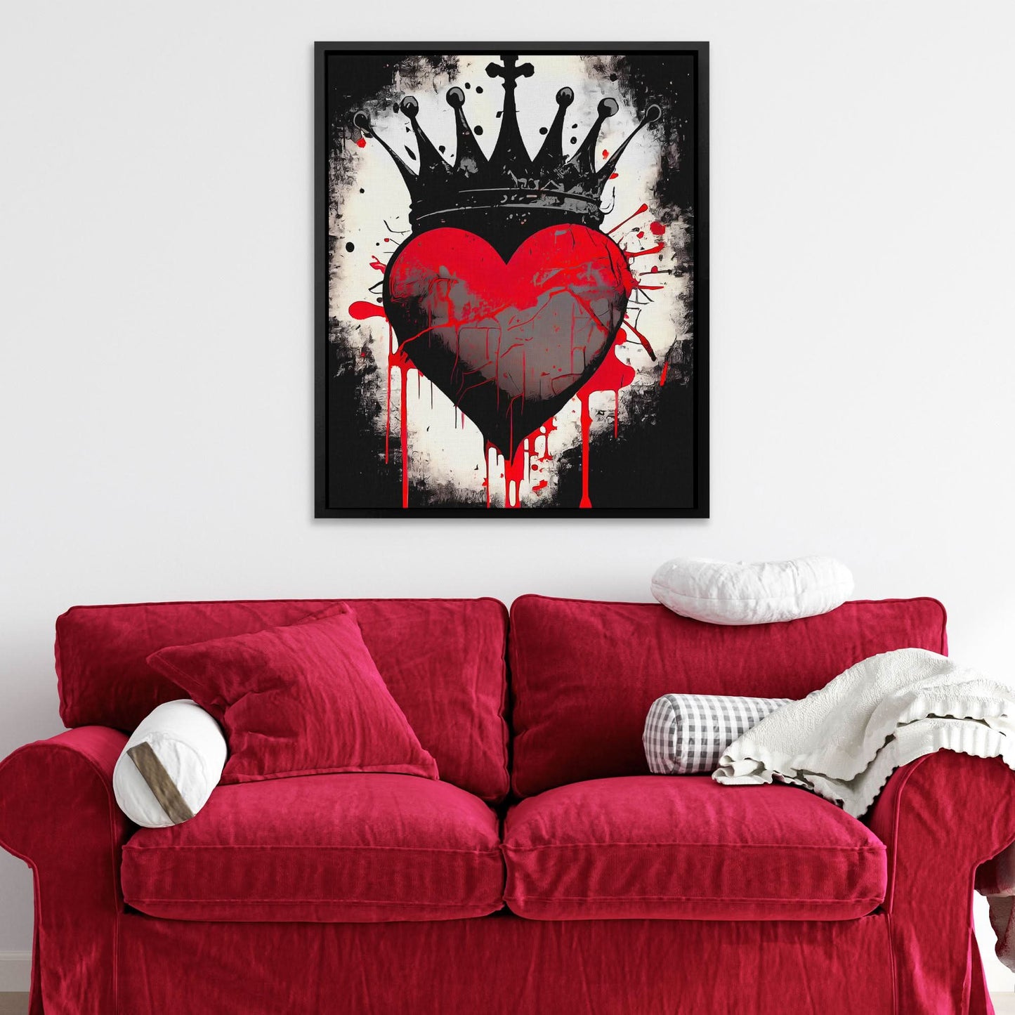 Bleeding Crown - Oversized Crown Canvas Wall Art