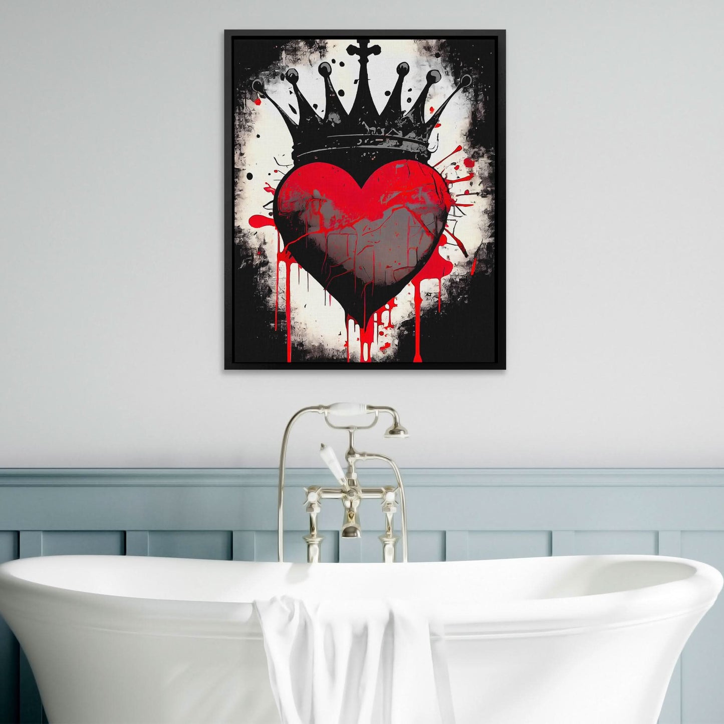 Bleeding Crown - Pop Art Red Canvas Wall Art