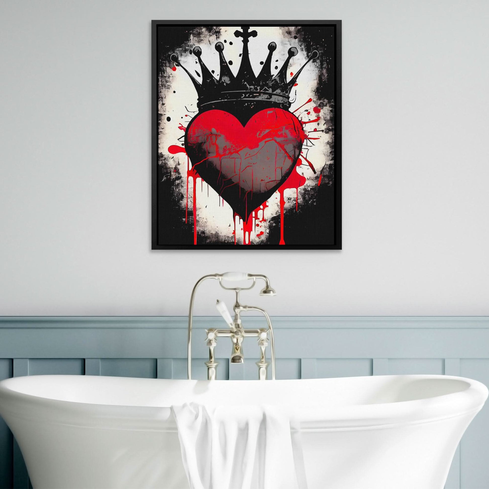 Bleeding Crown - Pop Art Red Canvas Wall Art