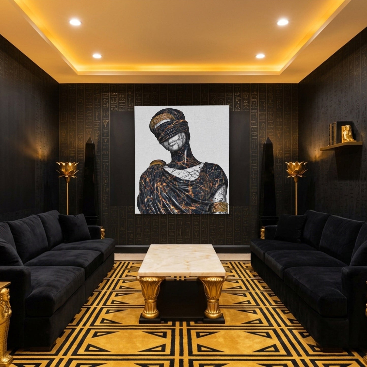 Blindfolded Goddess Gold
