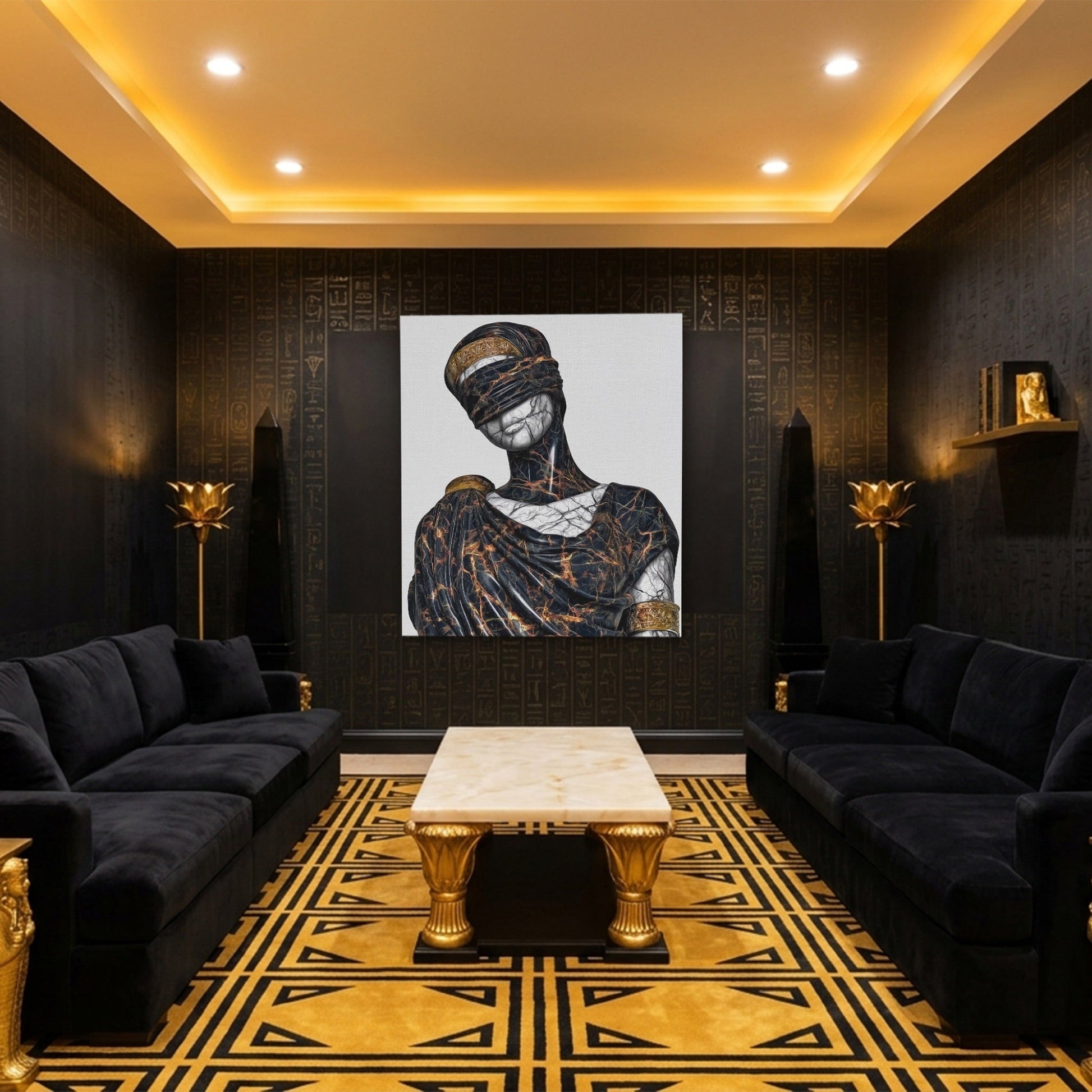 Blindfolded Goddess Gold
