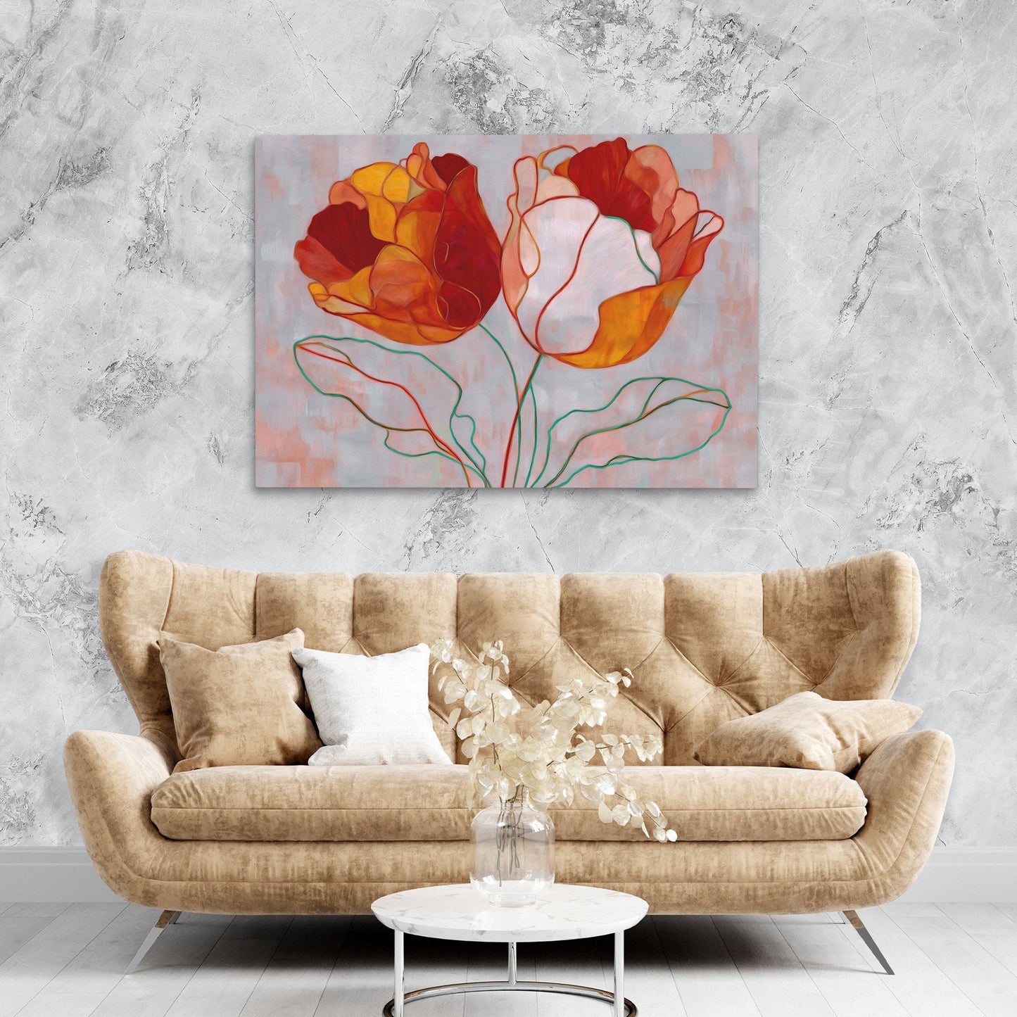 Blooming Fire Symphony - Luxury Wall Art