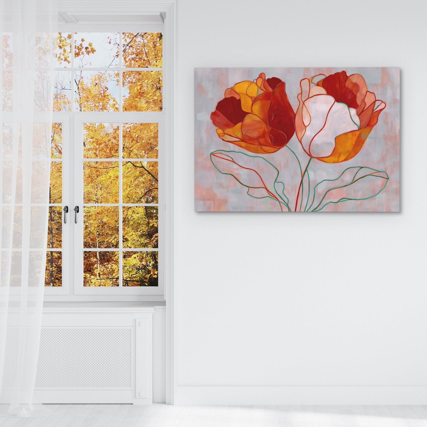 Blooming Fire Symphony - Luxury Wall Art