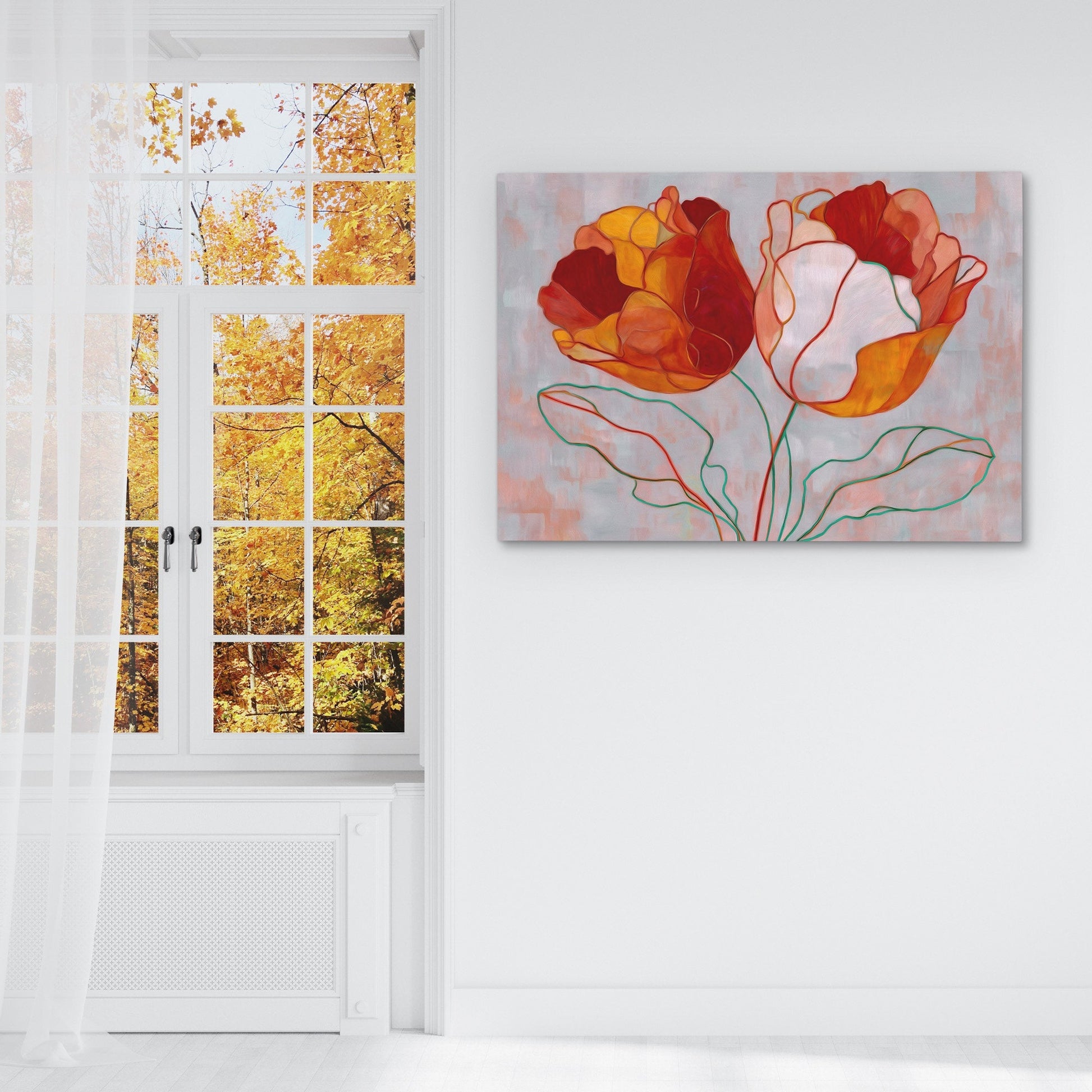 Blooming Fire Symphony - Luxury Wall Art