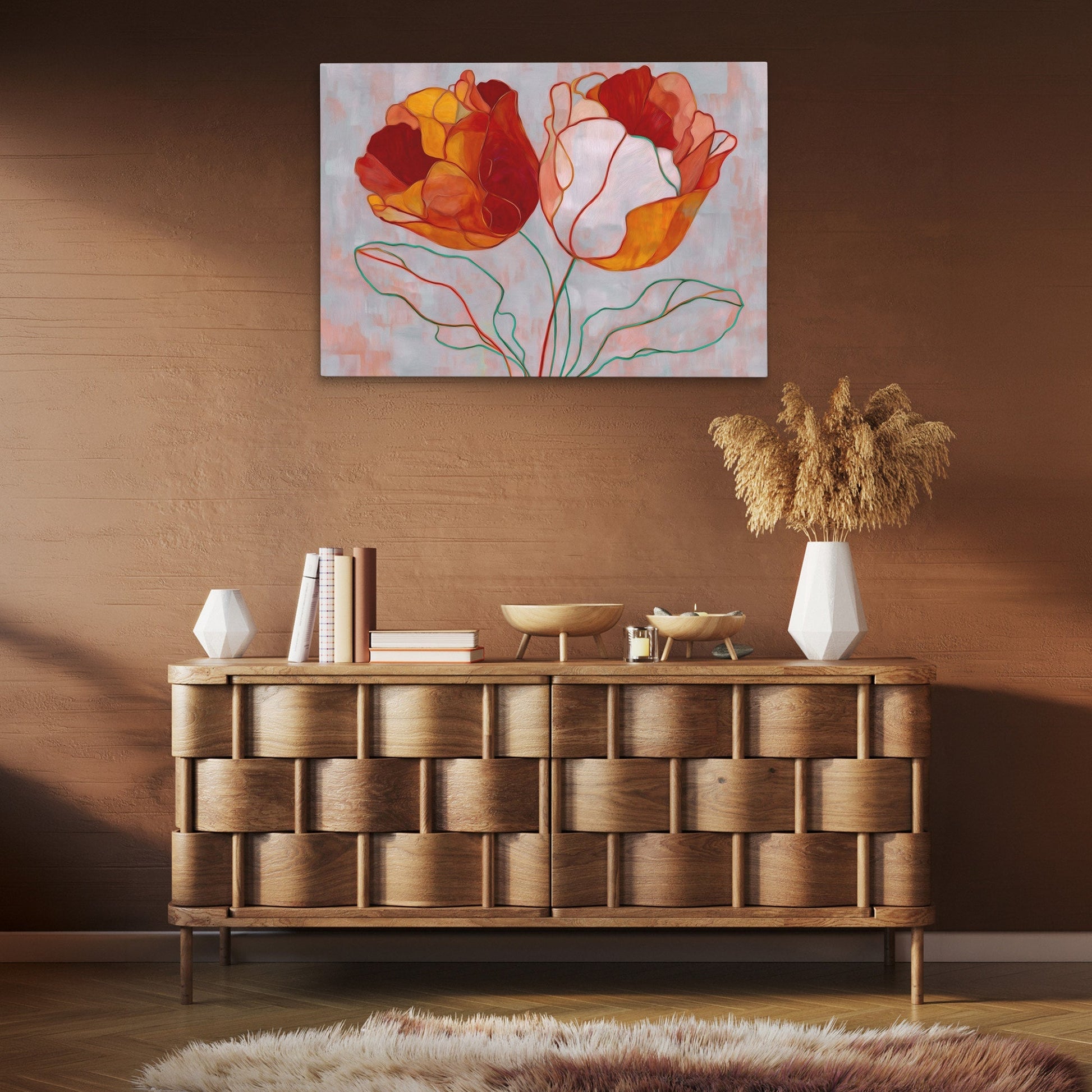 Blooming Fire Symphony - Luxury Wall Art