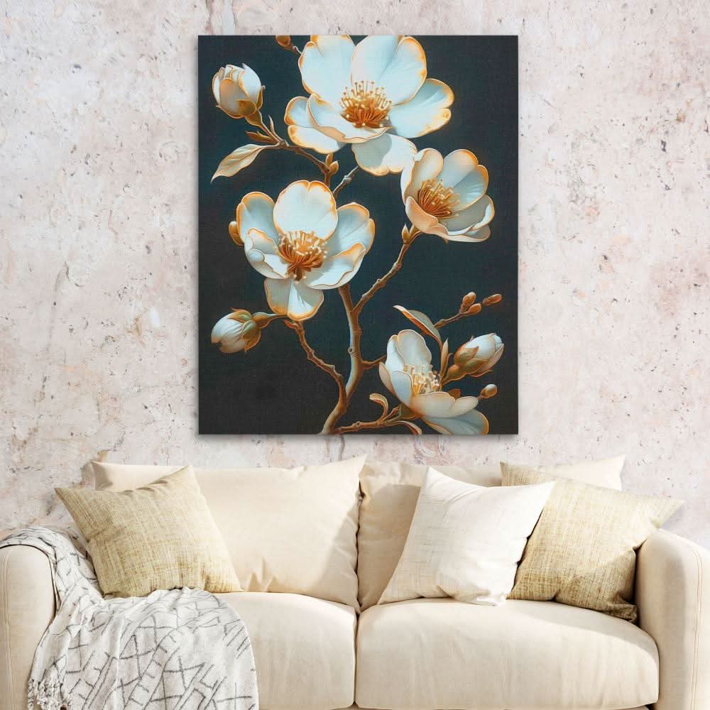 Blooming Nature - Wall Art in Black Frame