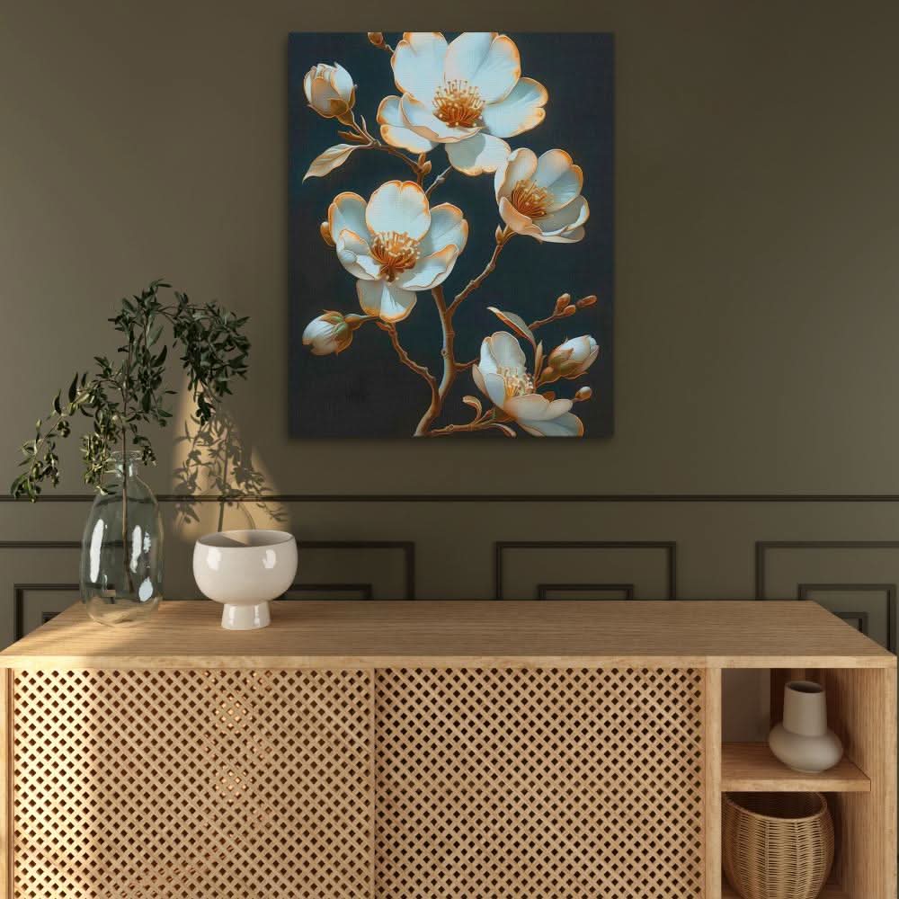 Blooming Nature - Black and White Art for Hallway